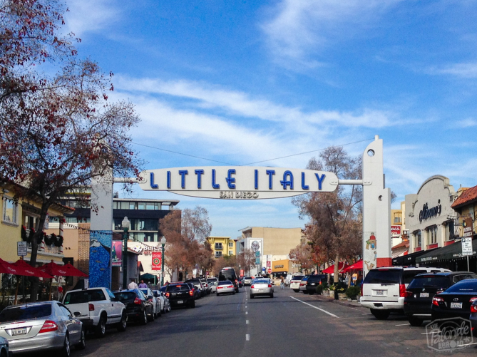 Blue skies in Little Italy