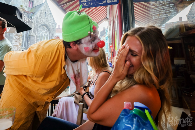 Funny clown in Ghent