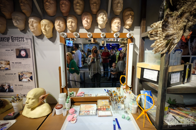 Makeup station in the creatures department of the studios!