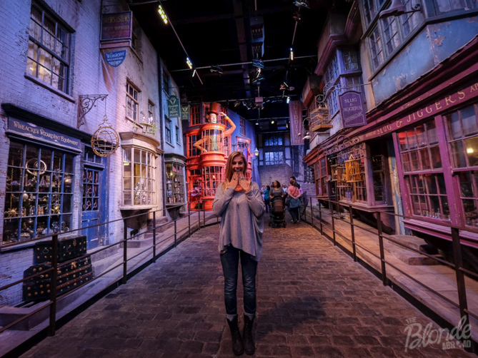 The full Diagon Alley movie set! My favorite part of the tour!