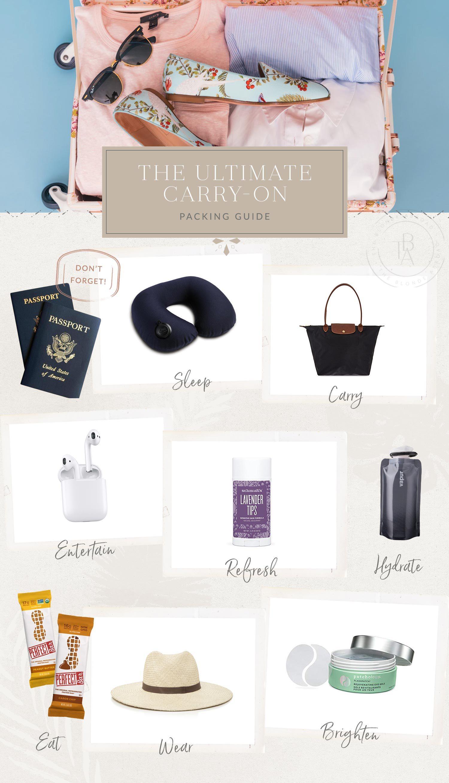 hand luggage essentials list