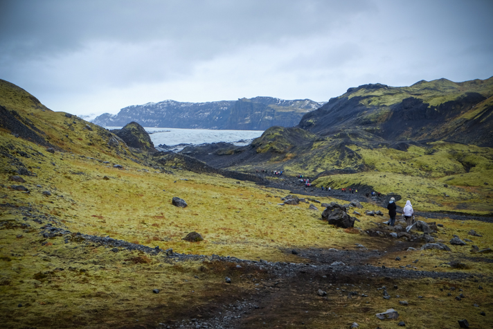 Hiking to the glacier