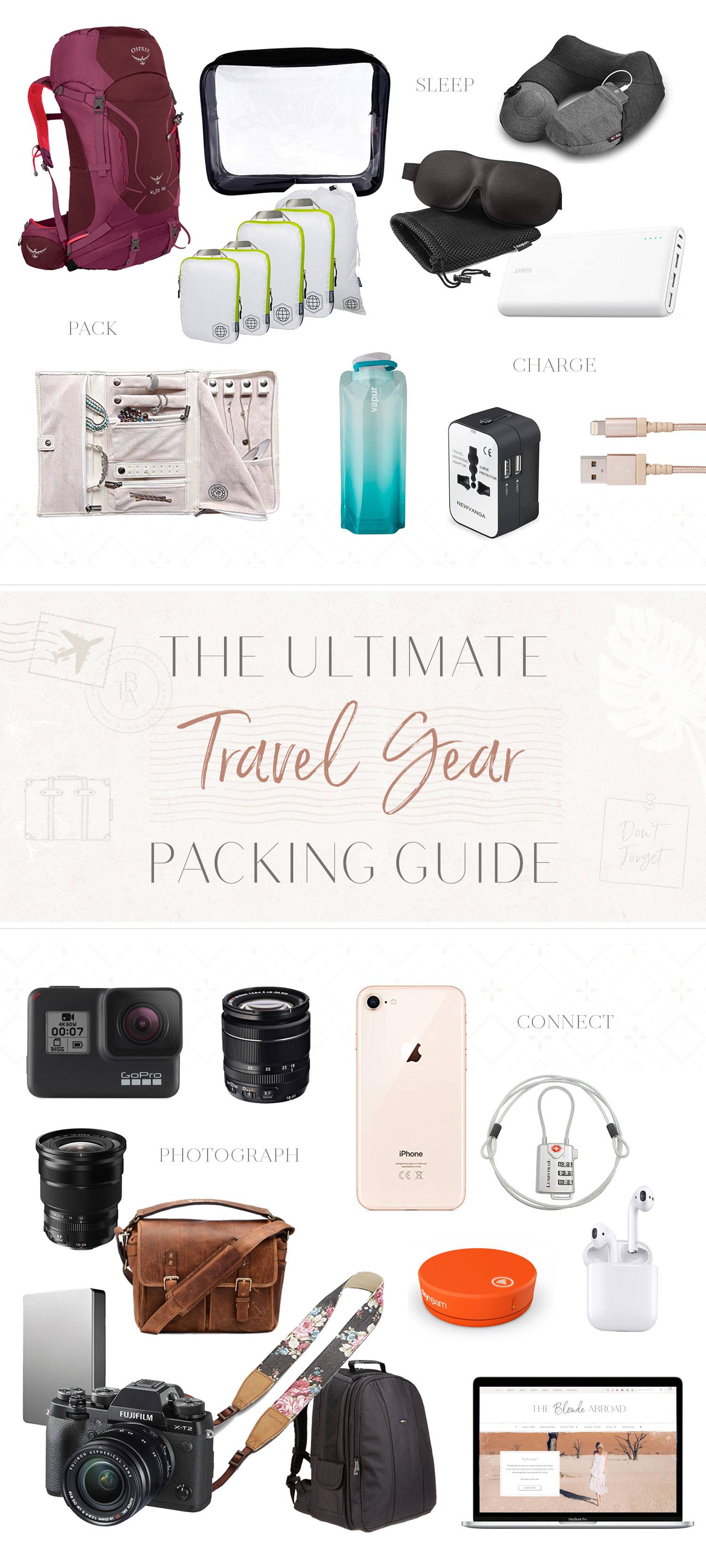 The Ultimate Travel Gear Packing Guide • The Blonde Abroad