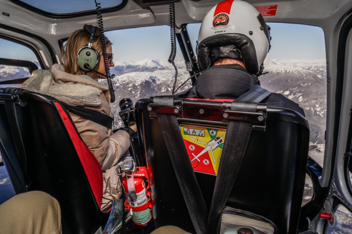 Helicopter ride in Whistler