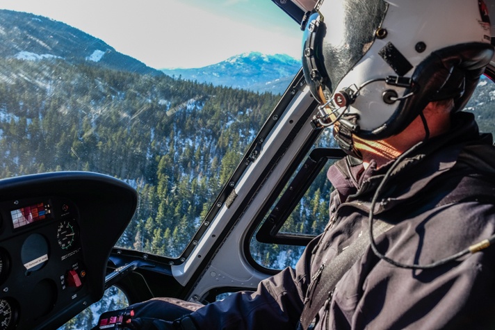 Helicopter ride in Whistler