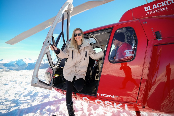 Helicopter ride in Whistler