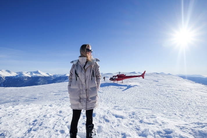 Helicopter ride in Whistler