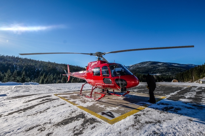 Helicopter ride in Whistler