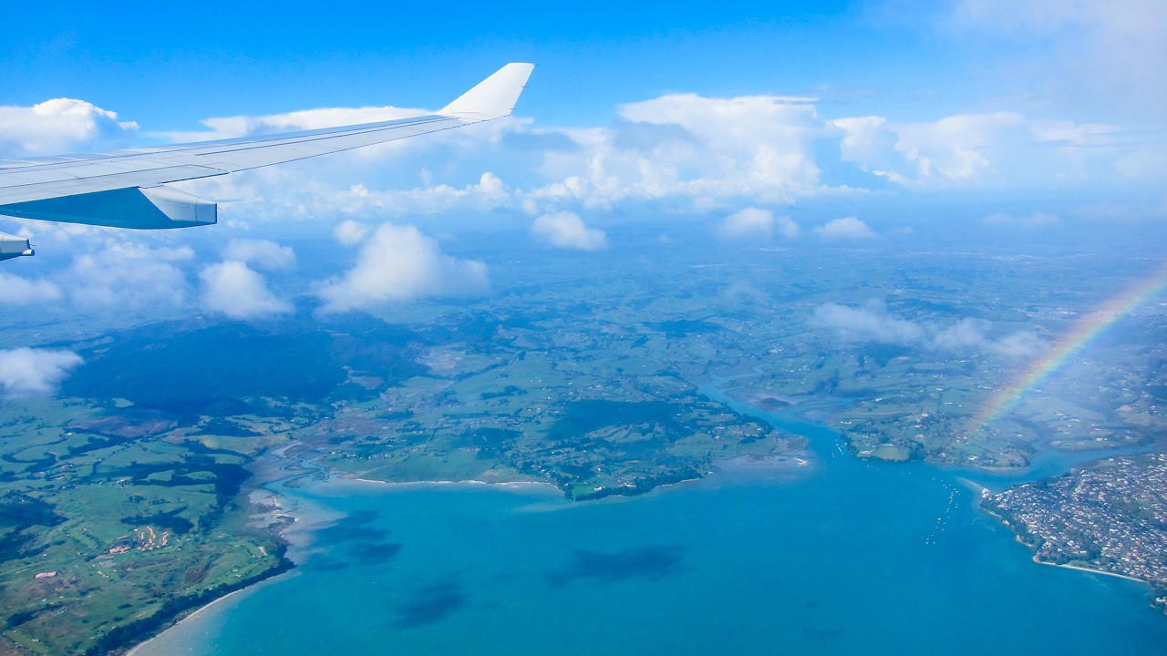 Flying into New Zealand