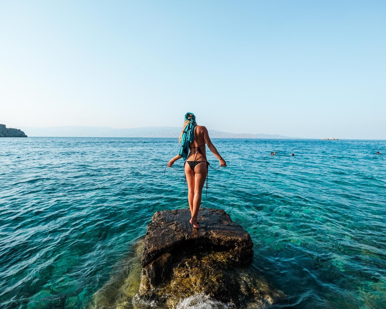 blonde in greece