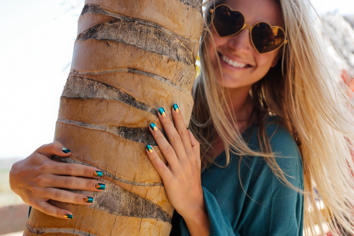 Aruba Inspired Travel Nails