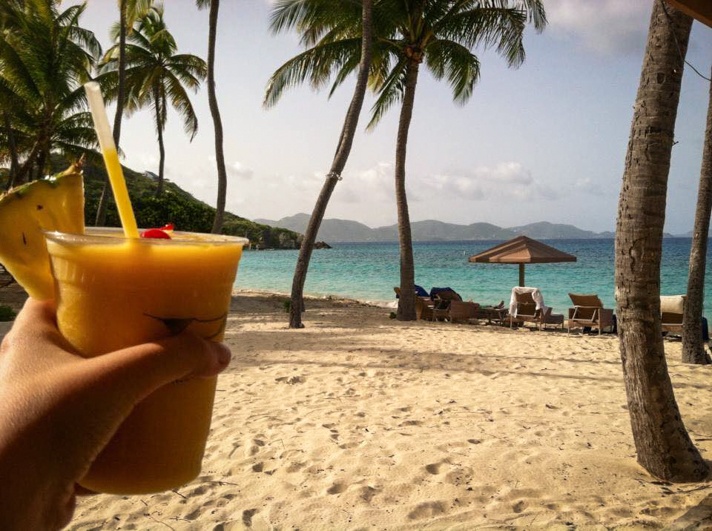 Relaxing on the beach