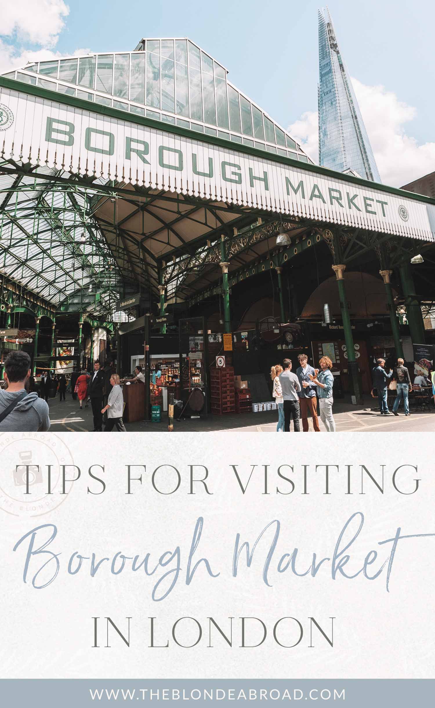 tips for visiting borough market london