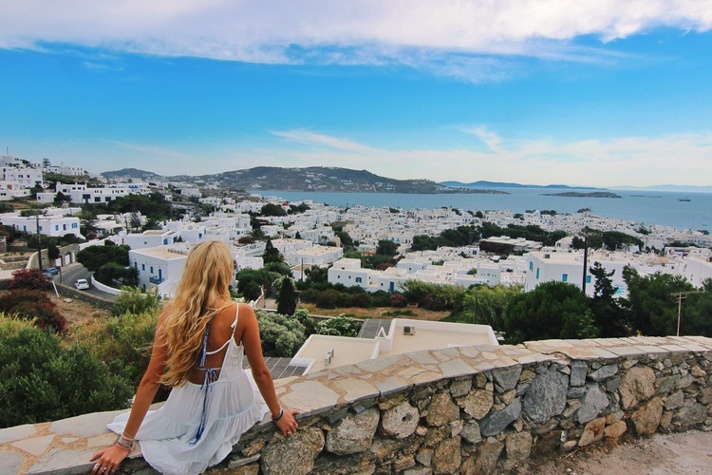 Overlooking Mykonos Greece