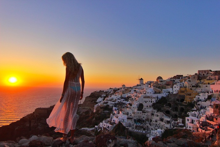 Sunset in Oia