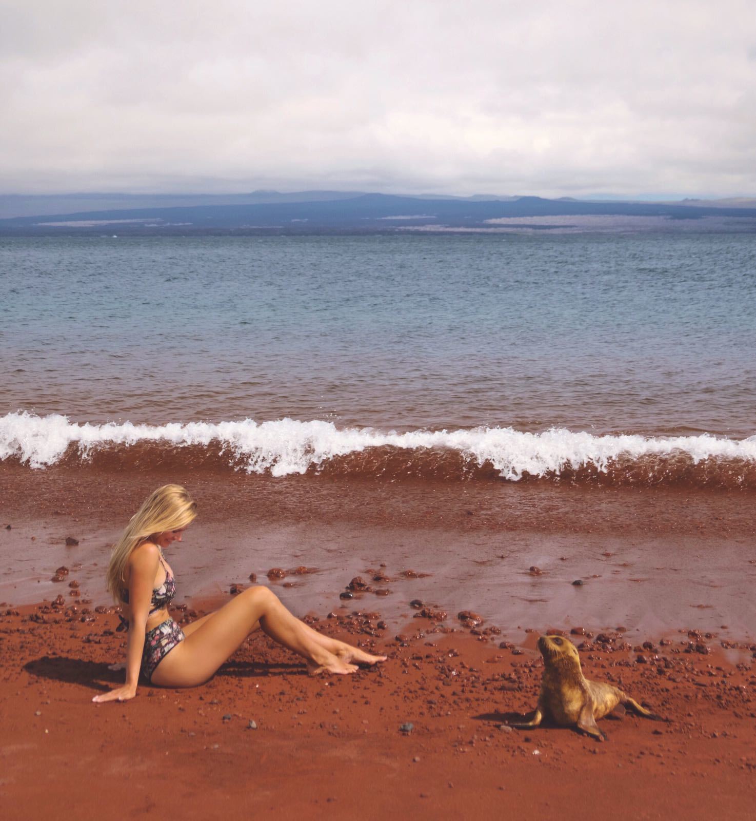 Red Sand Beach in the Galapagos