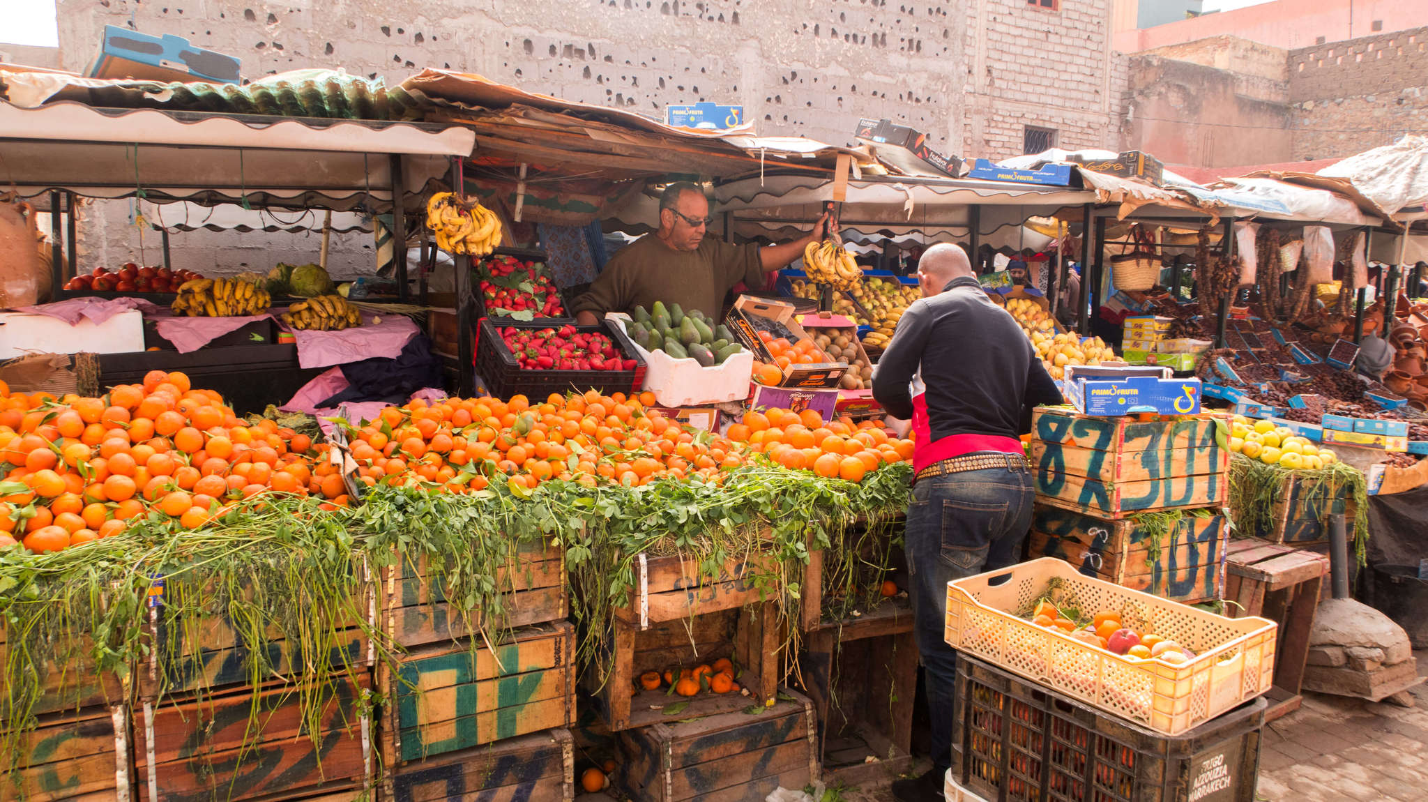 fruit stand in Marrakech