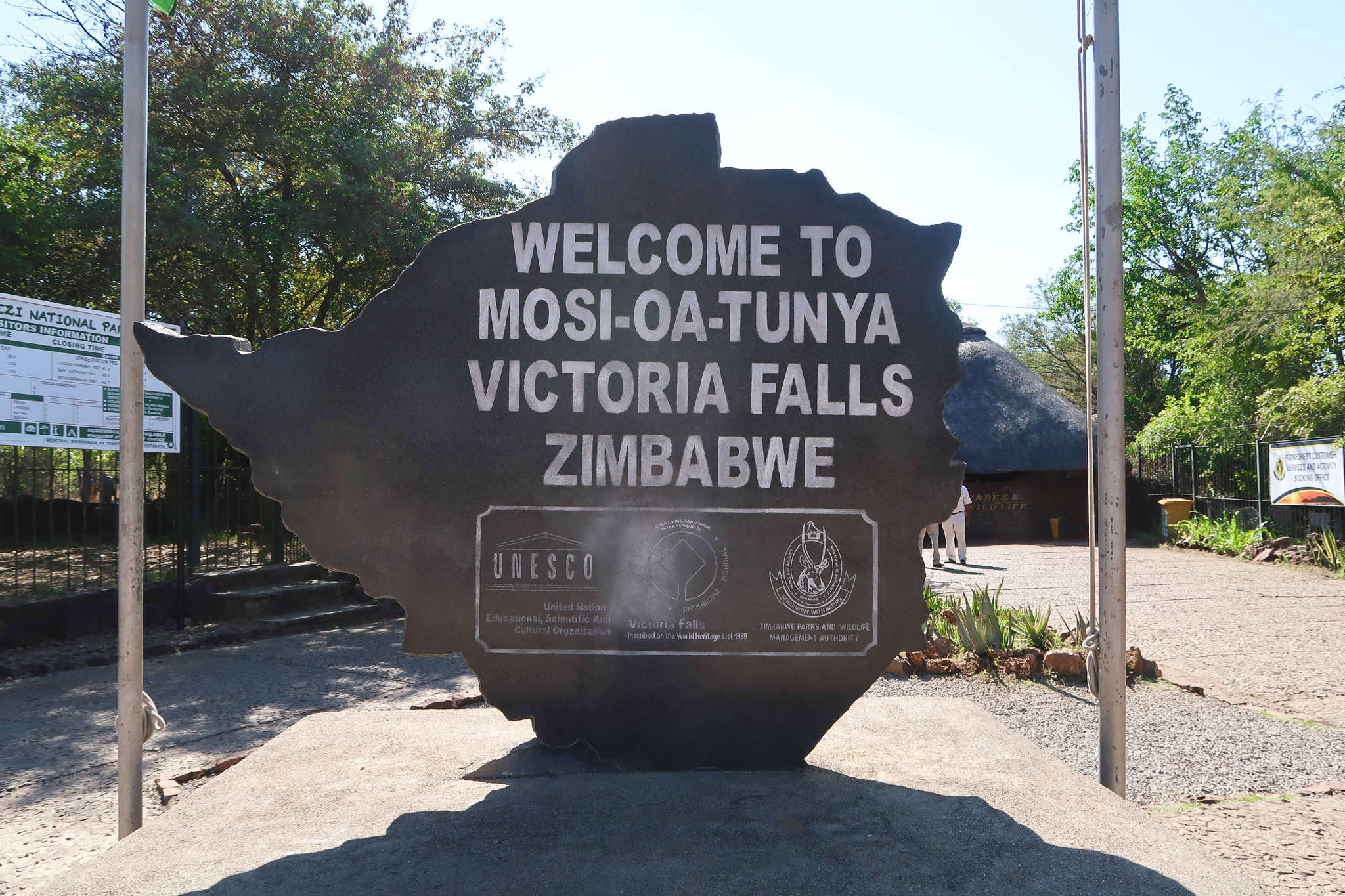 Welcome to victoria falls sign