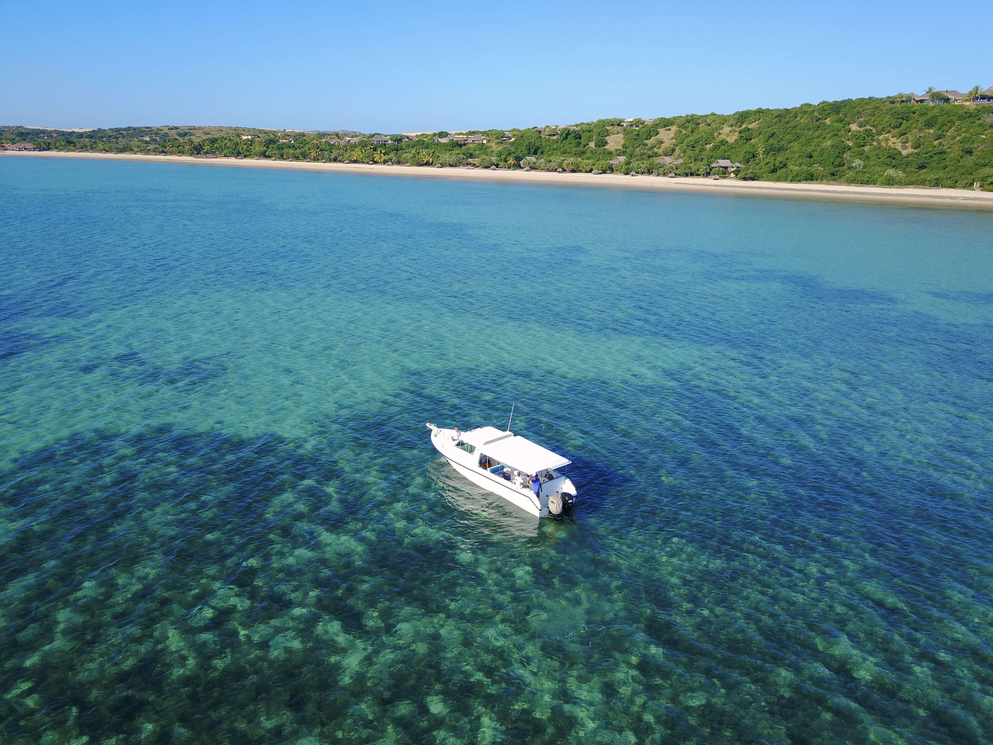 Boat in bazaruto island