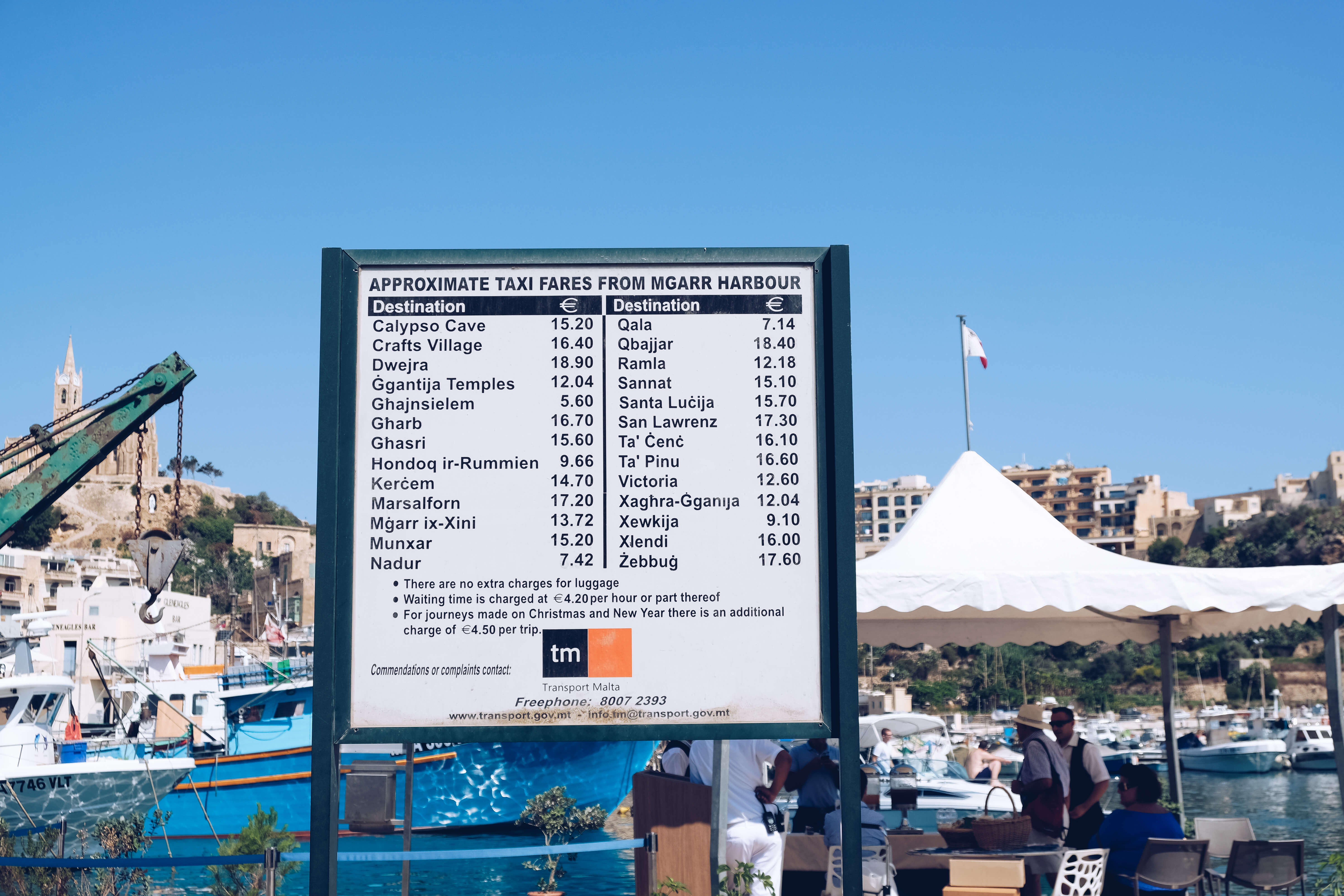 taxi fares on gozo island