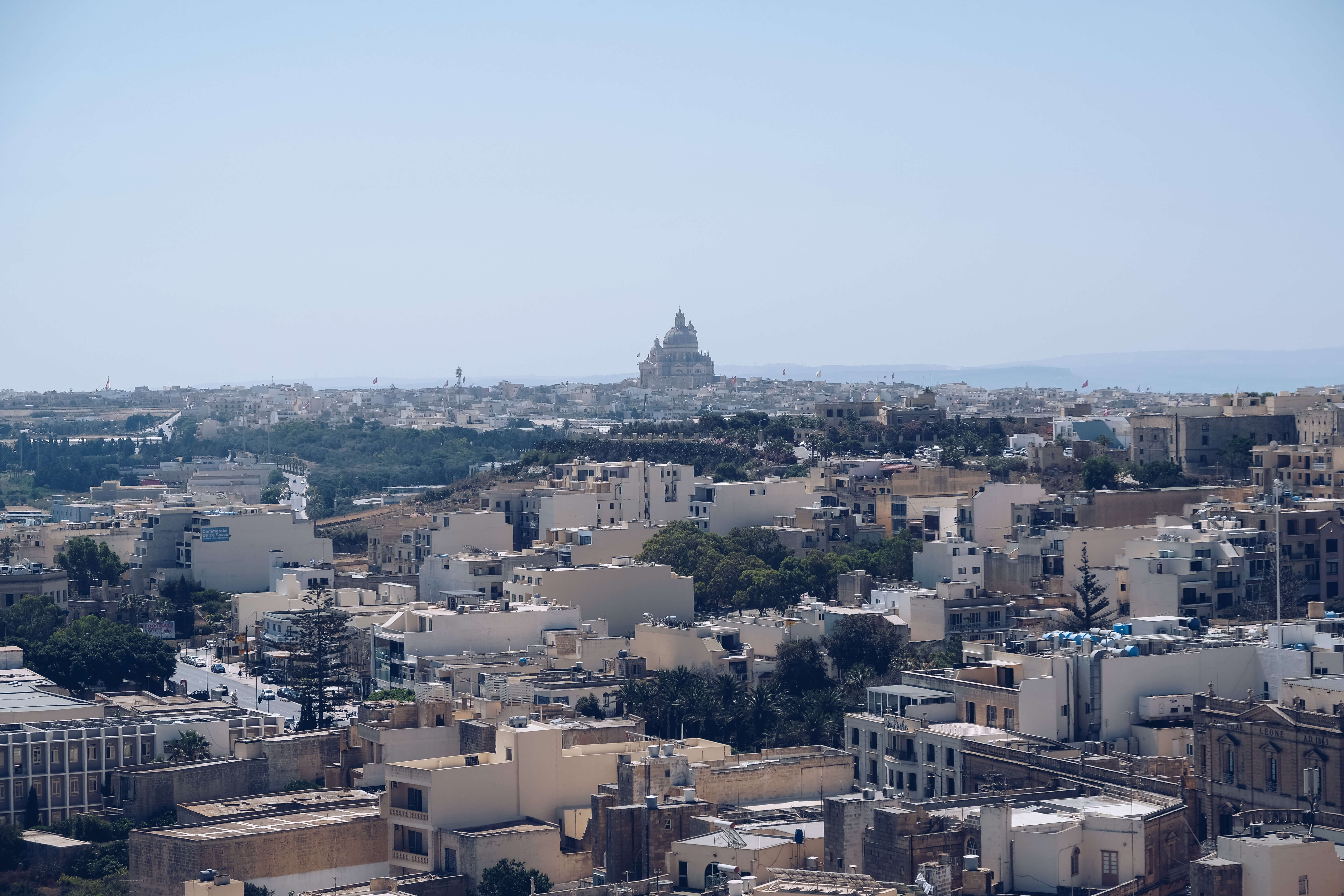 view of gozo island town