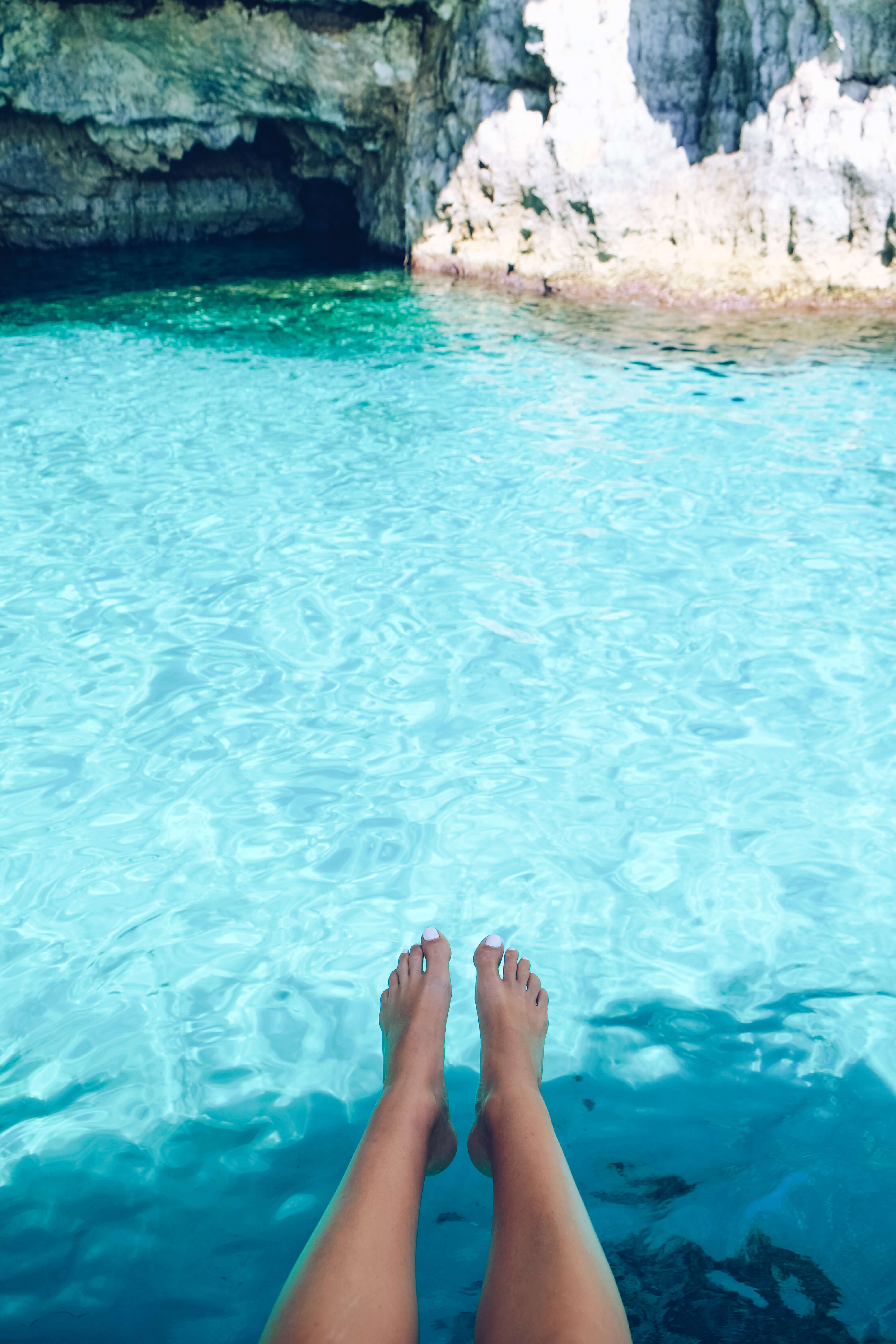 feet in water blue lagoon