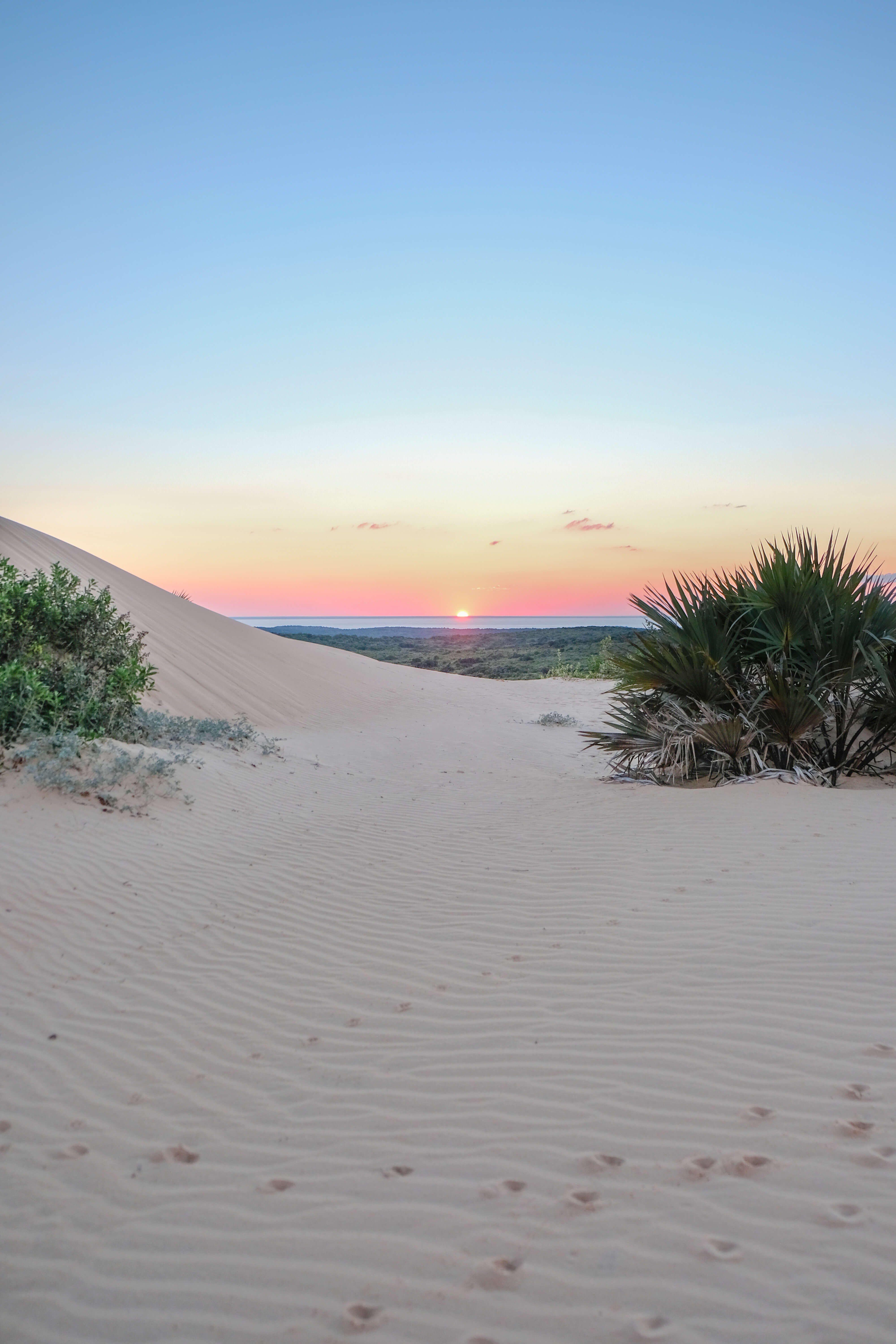 mozambique desert sunset