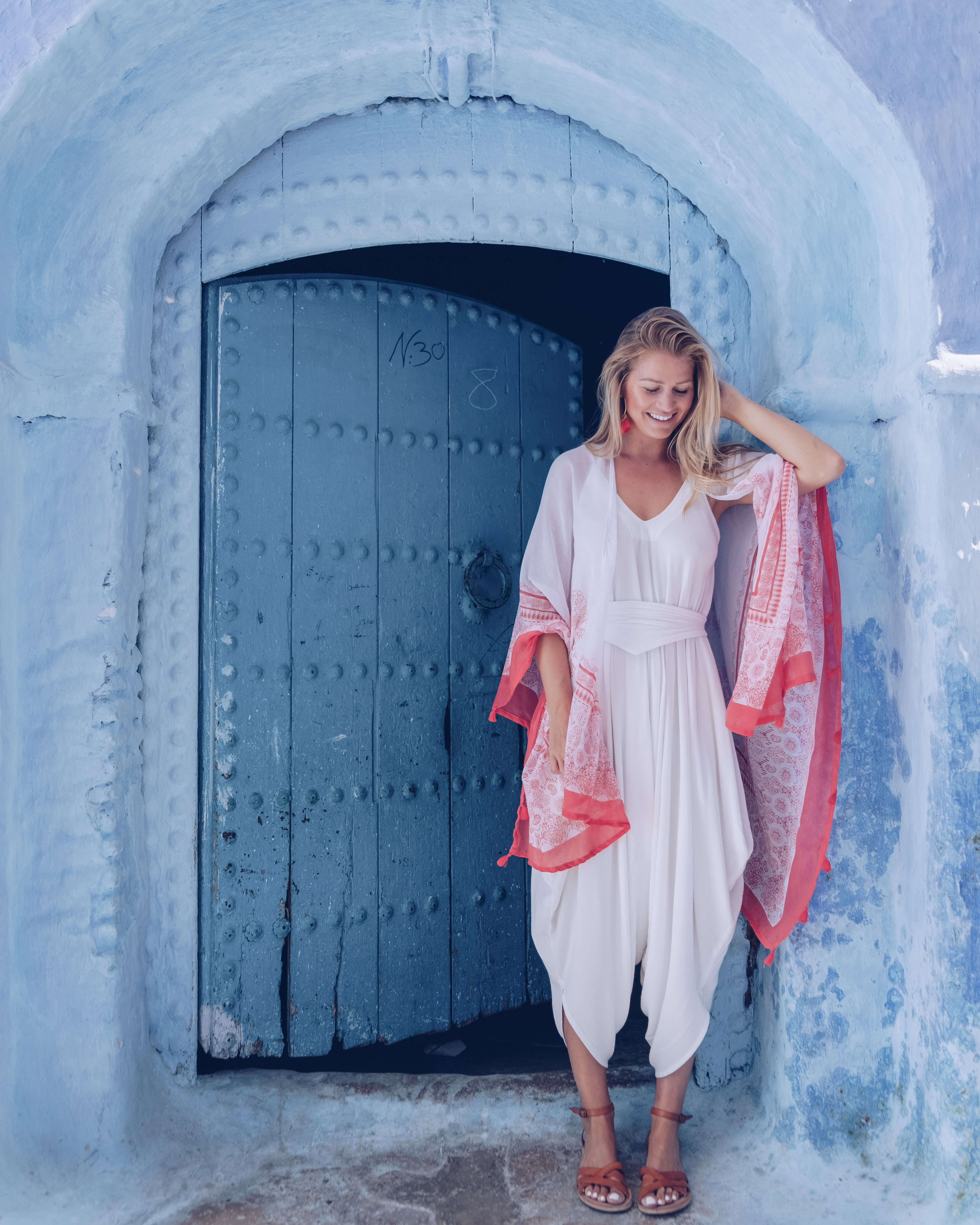 blonde in chefchaouen