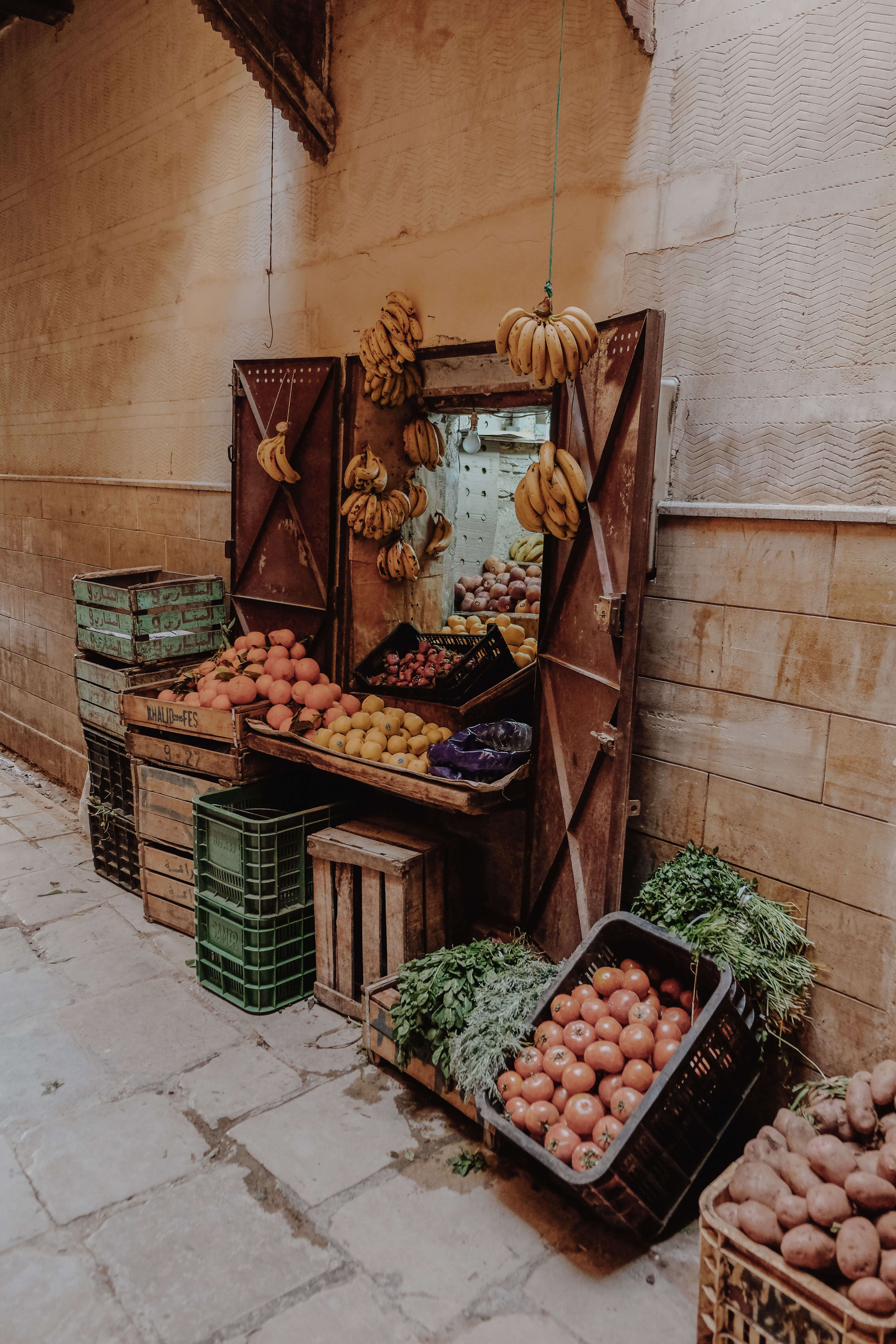 fruit stand in fes