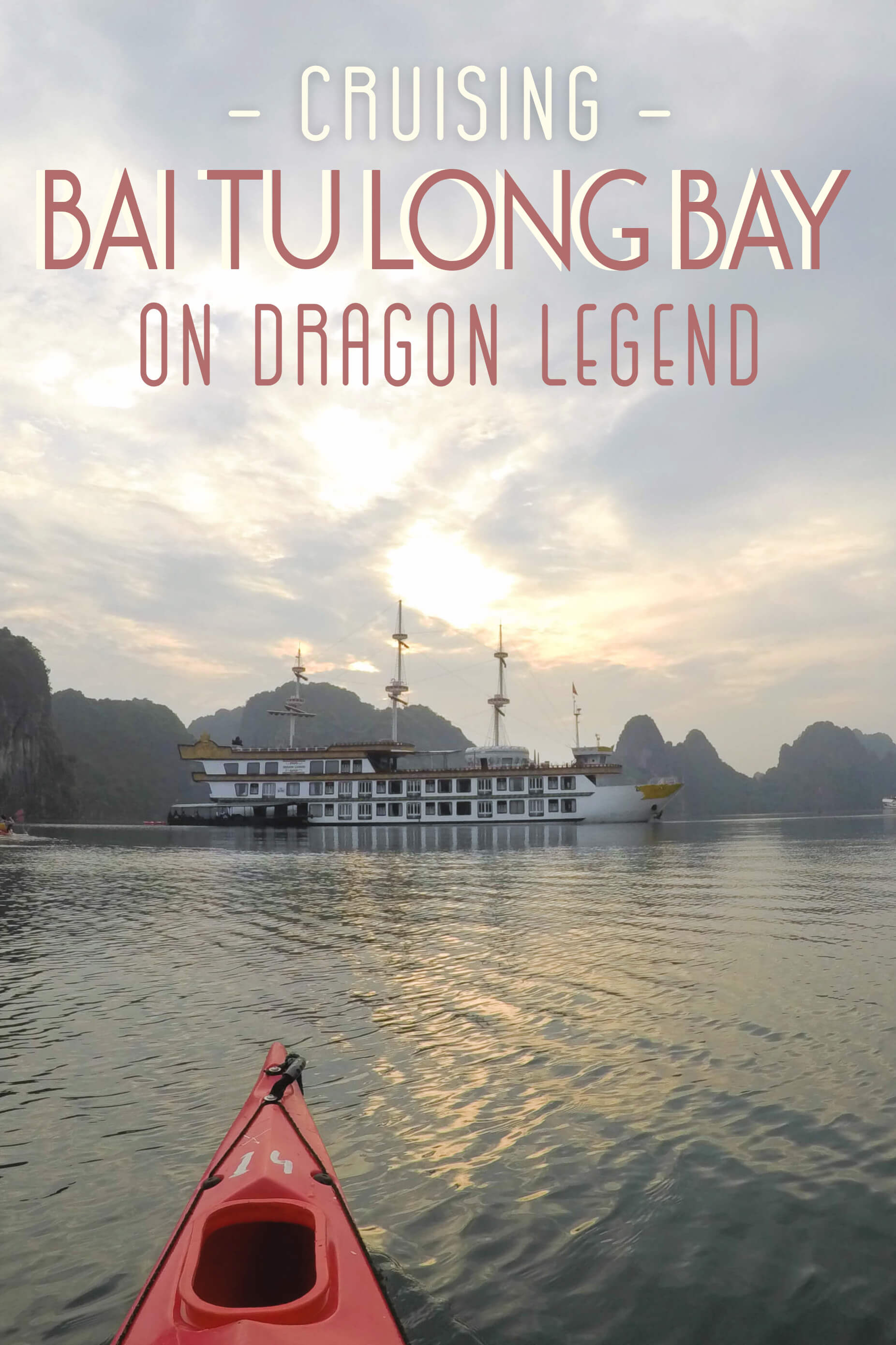 Cruising Bai Tu Long Bay on Dragon Legend