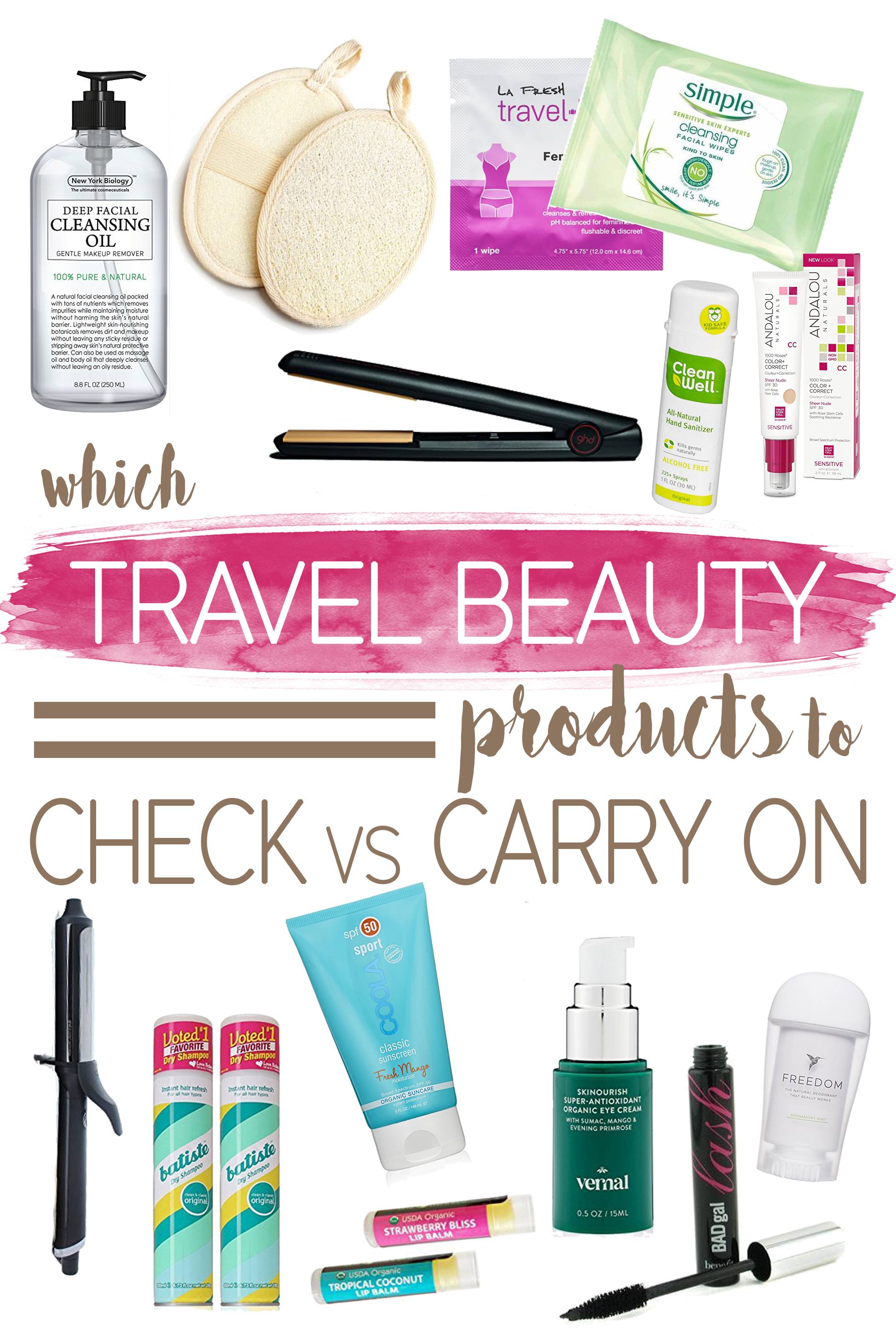 Travel Beauty Products to Check vs Carry On