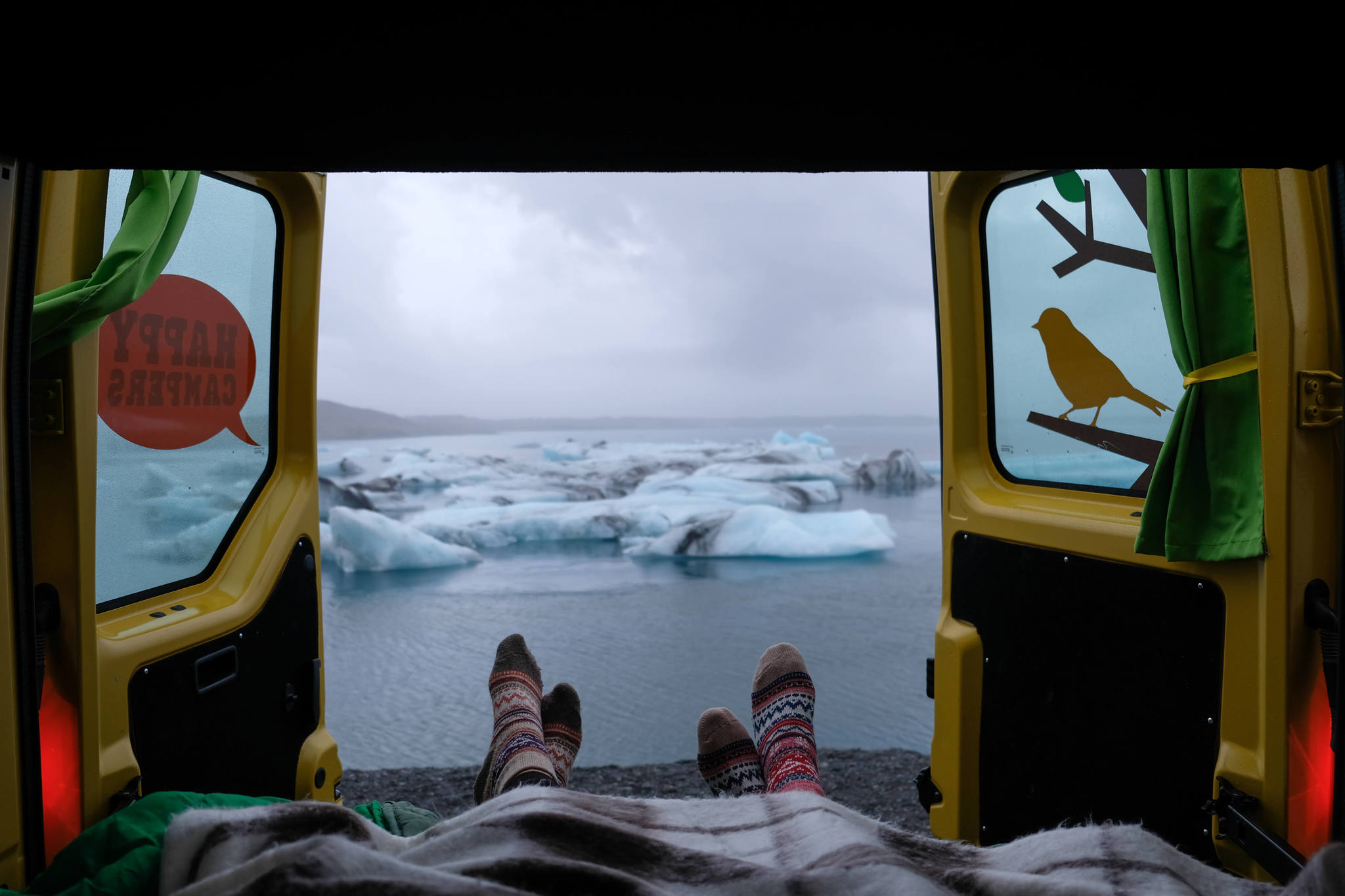 Camping at Jökulsárlón Glacier Lagoon