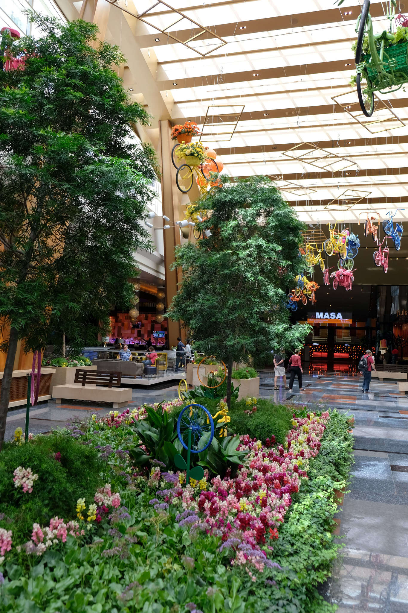 inside garden at ARIA in Las Vegas