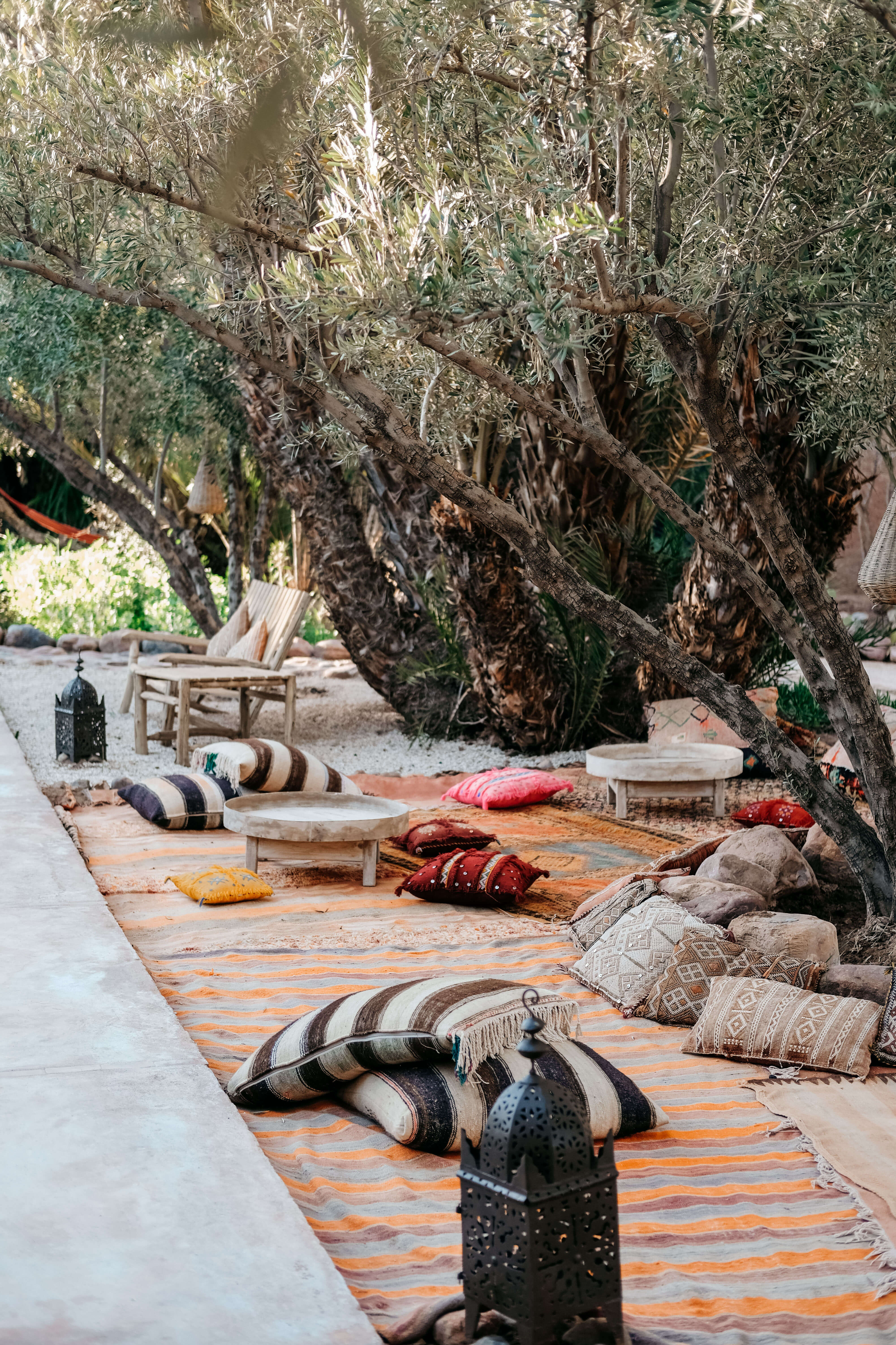 outside at l'ma lodge in Morocco