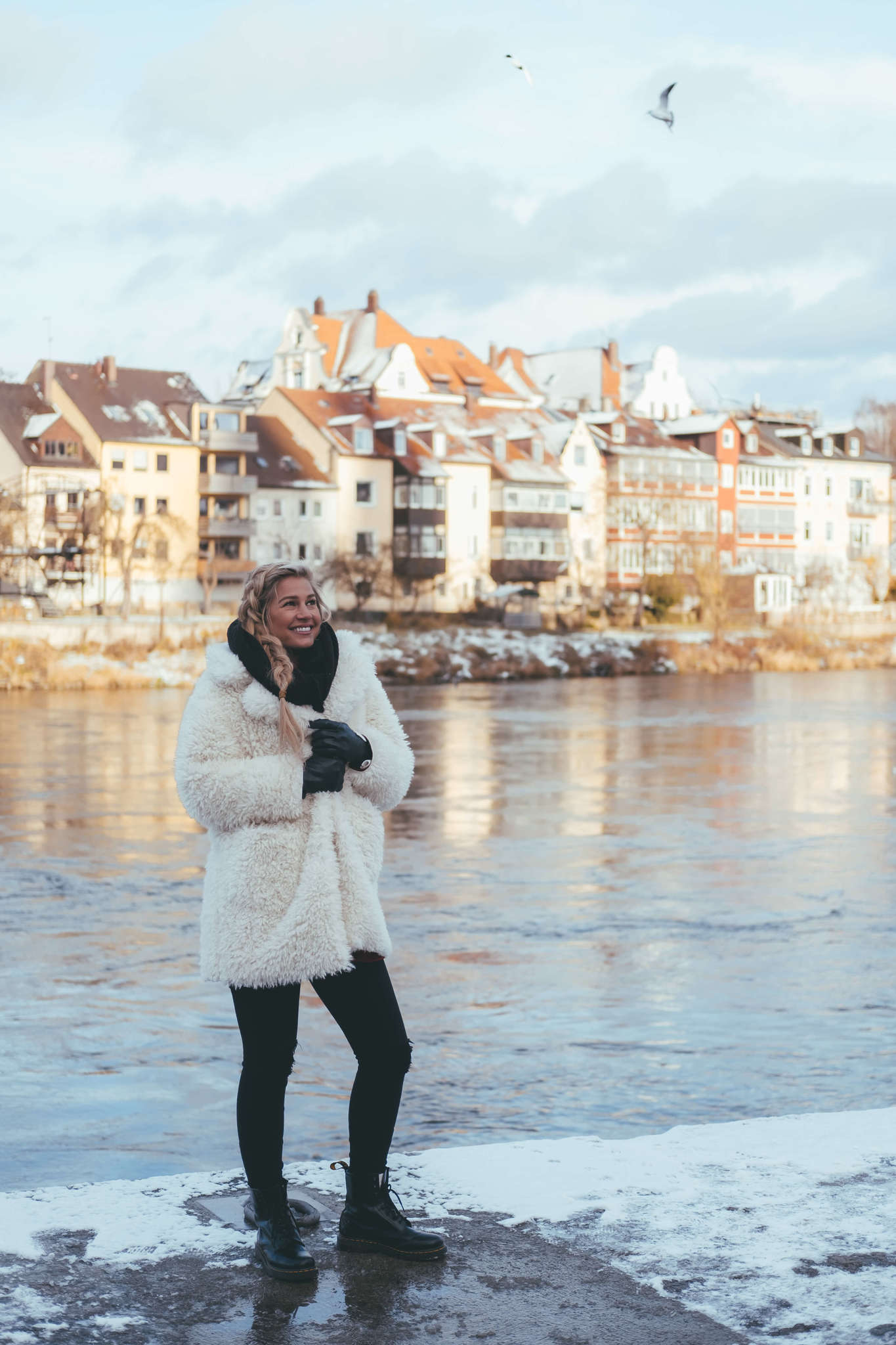 White Faux Fur Coat