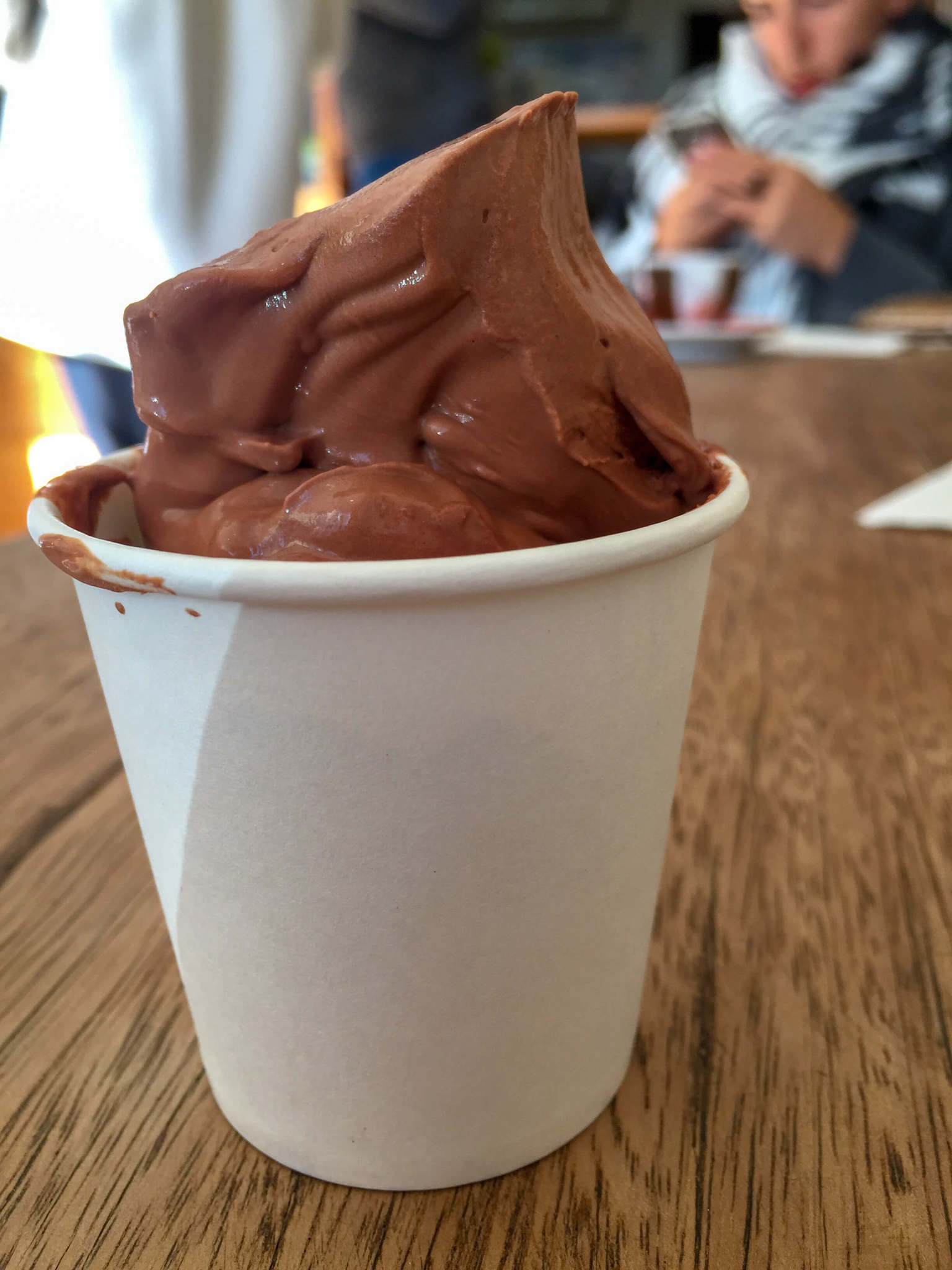 chocolate ice cream in lisbon, portugal