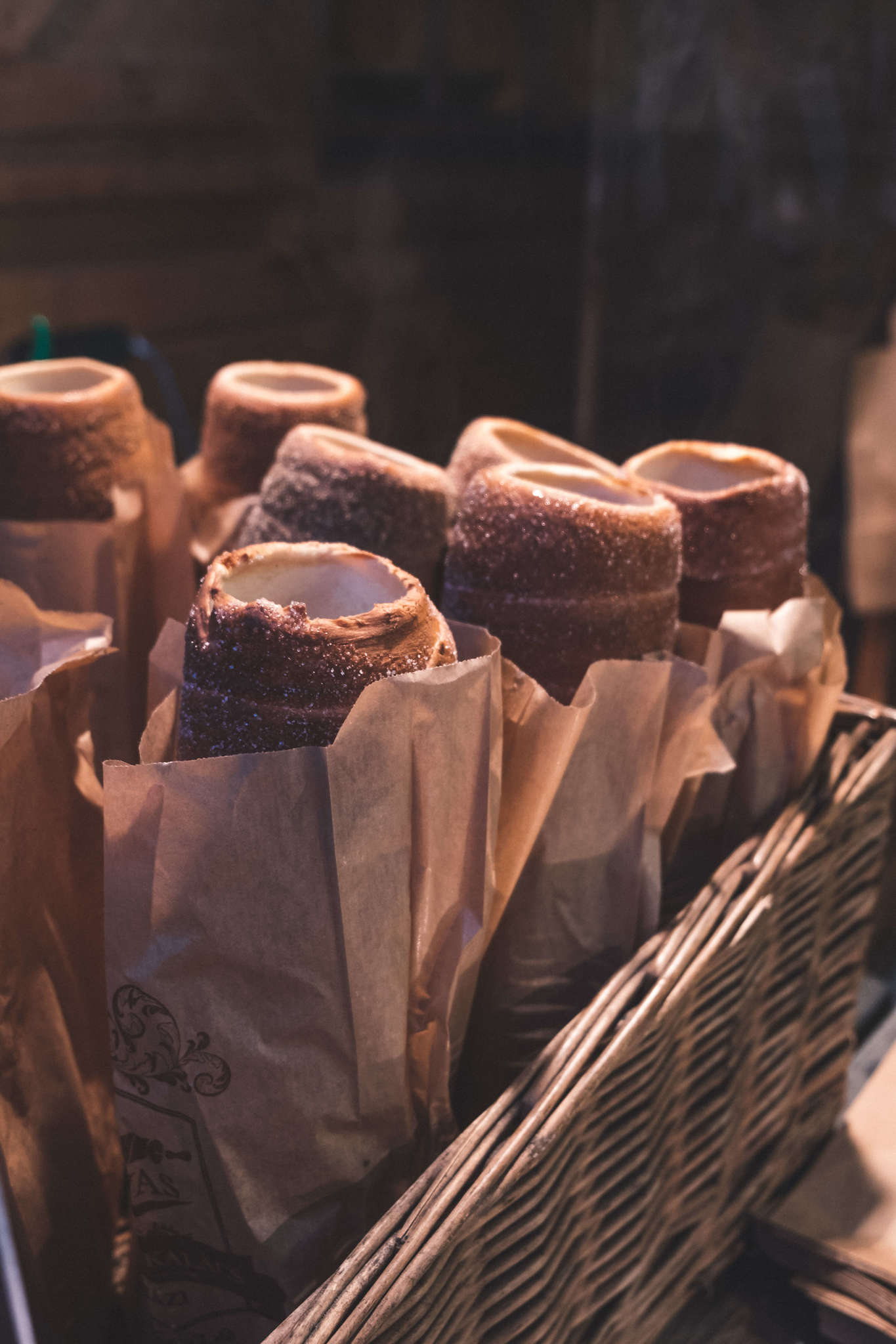 Chimney cakes in Budapest, Hungary