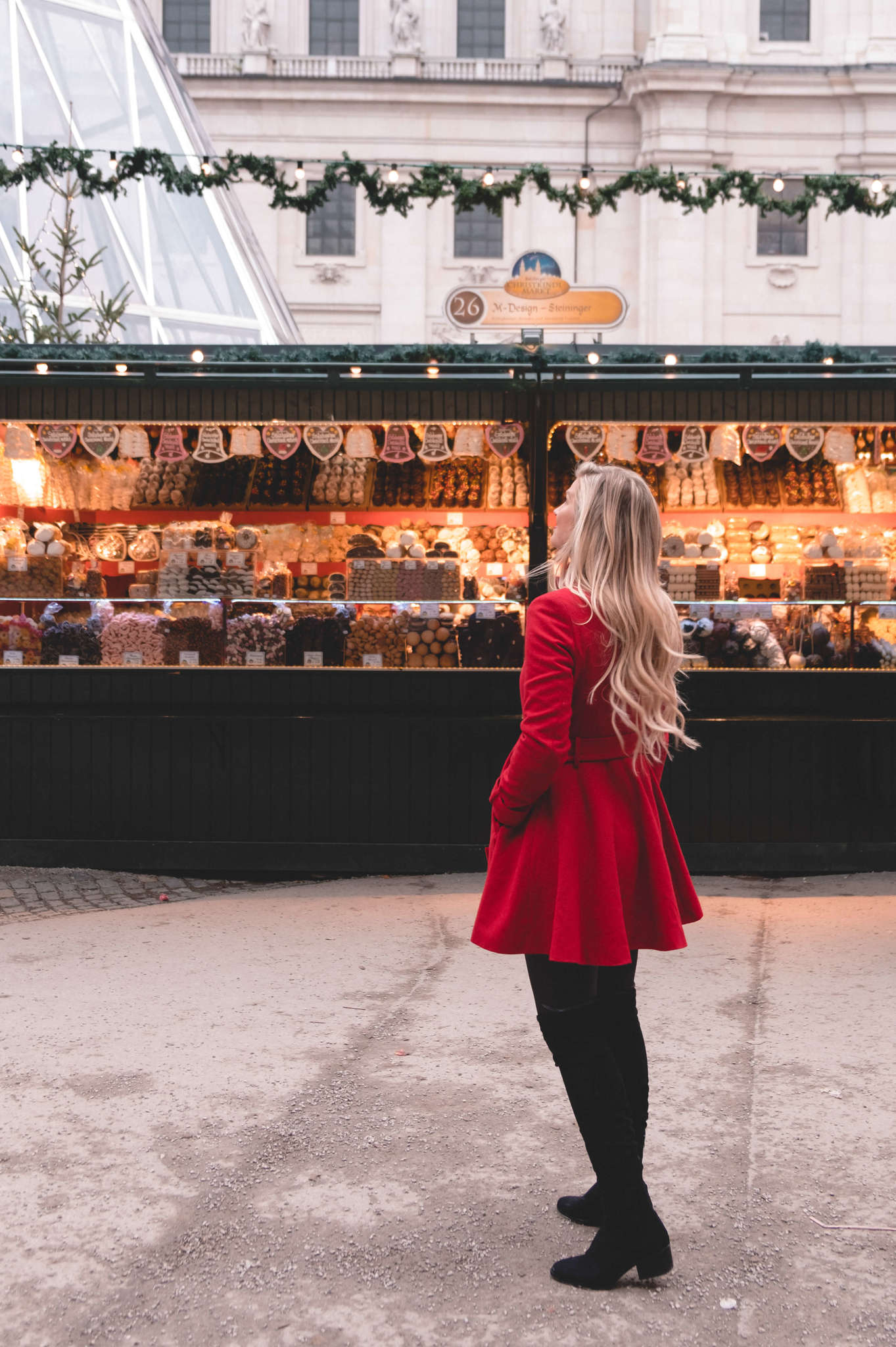 Red Coat Winter Outfit for Europe