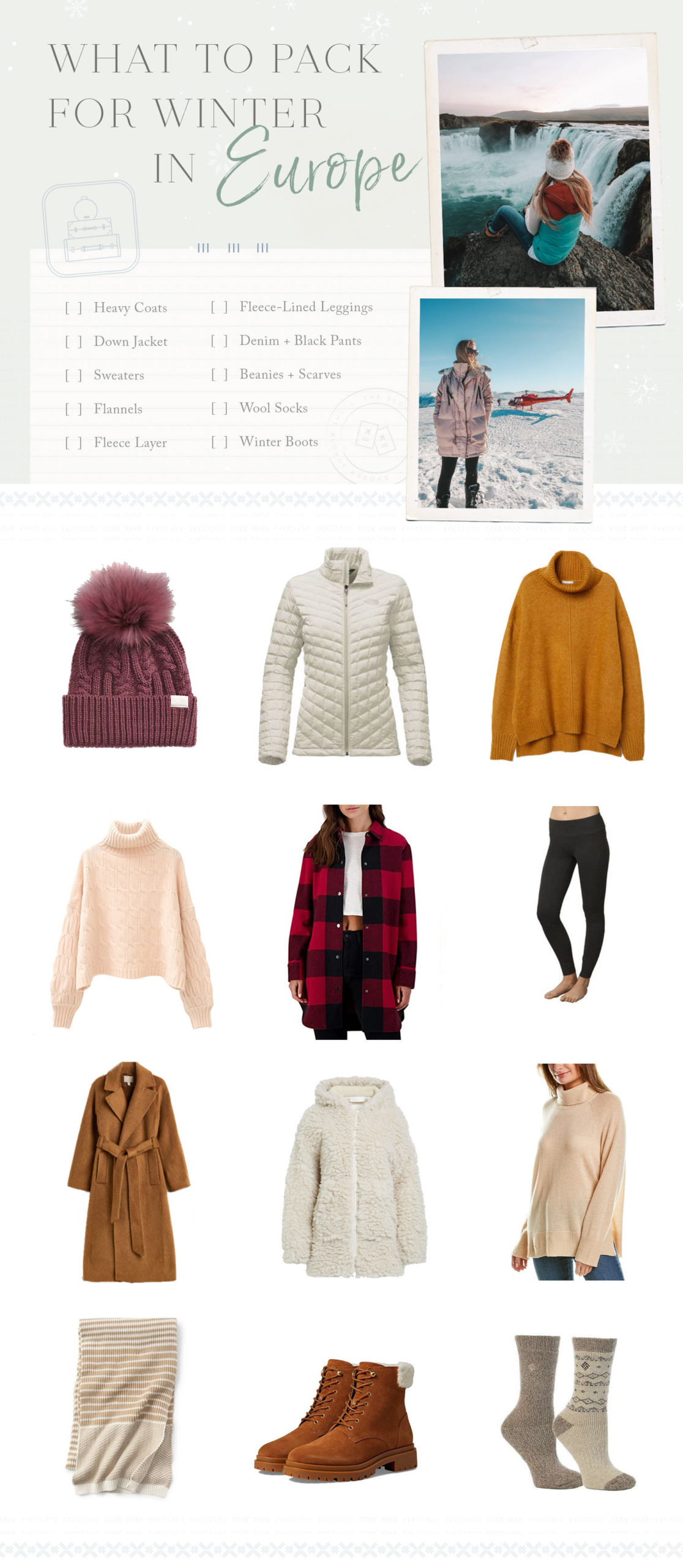 The ultimate winter packing list: Cute & cozy winter outfits for