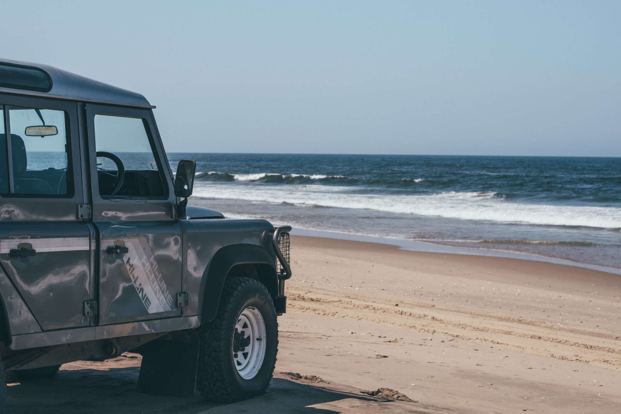 Jeep on Sandwich Bay