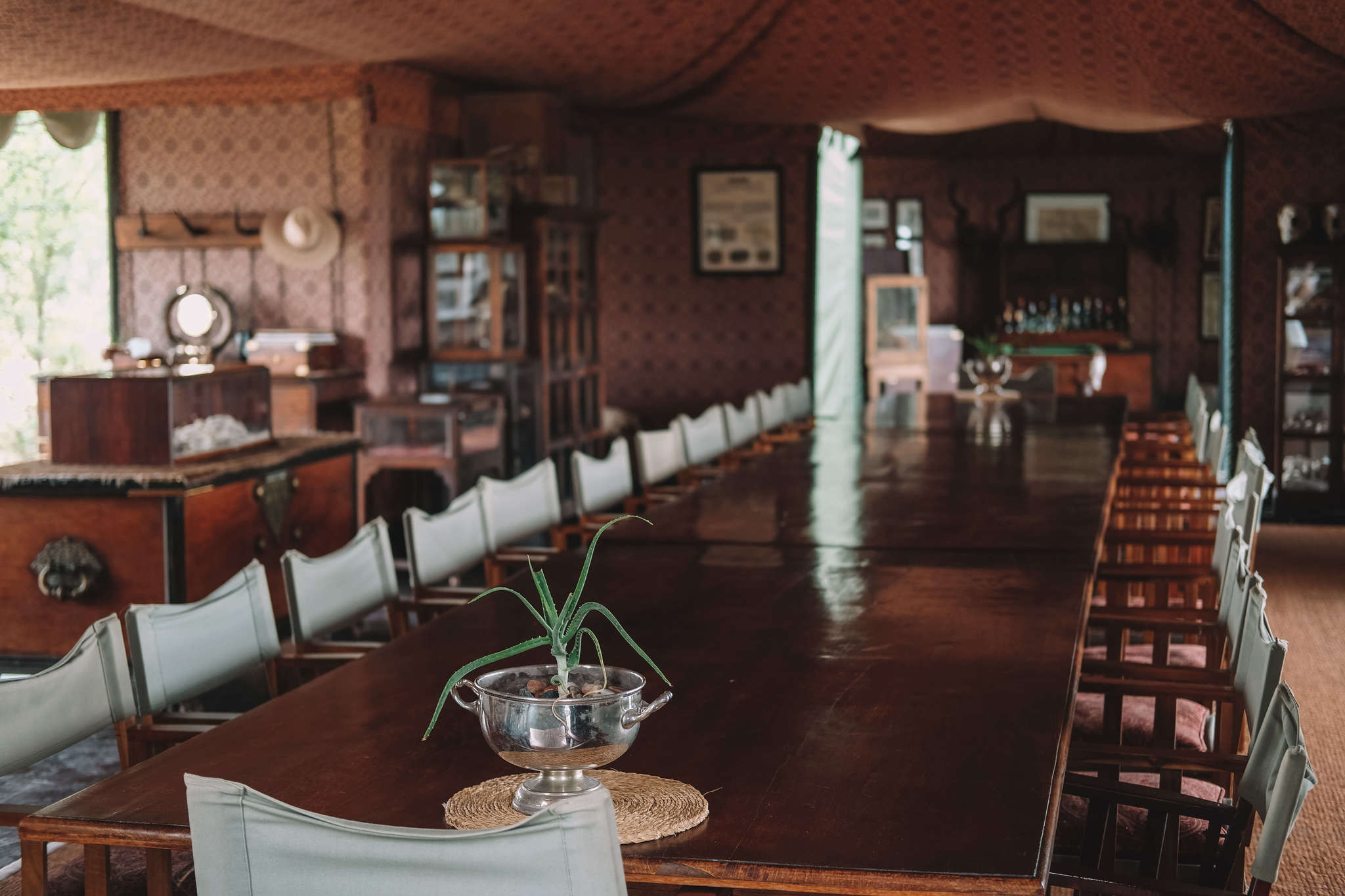 Dining in Jacks Camp in Botswana