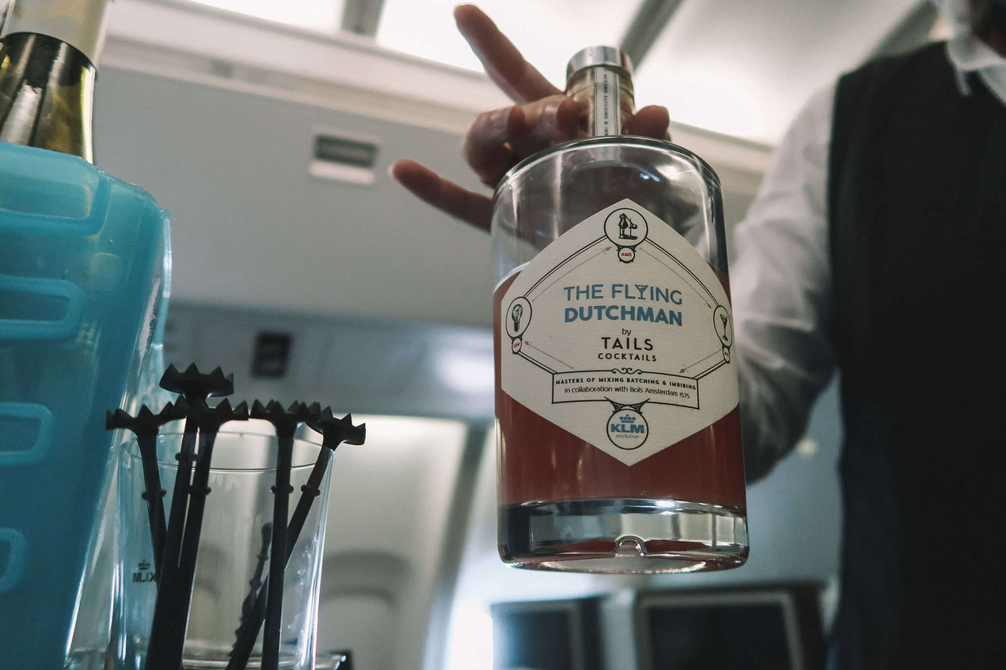 KLM Business Class Flight Alcohol