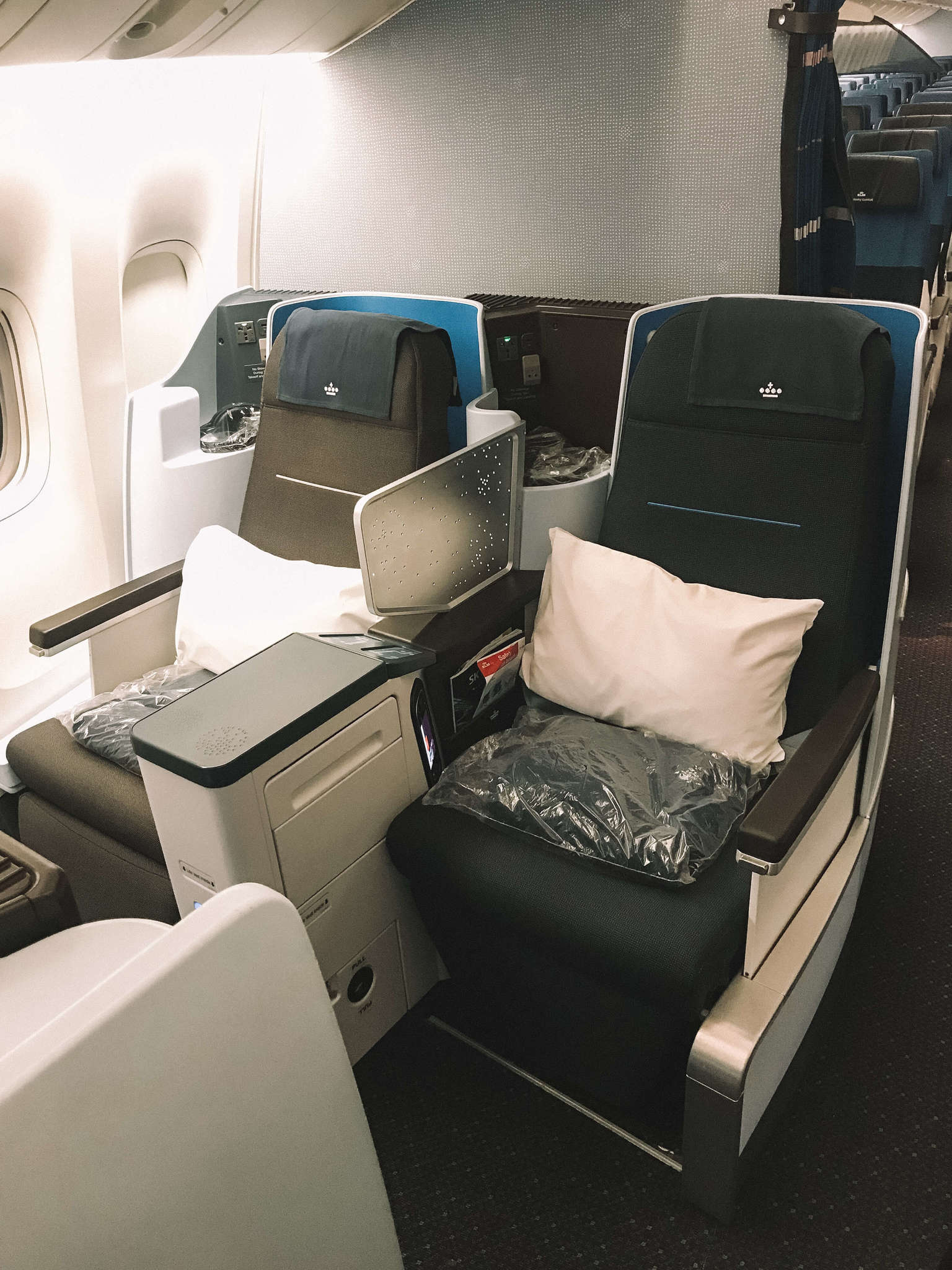 KLM Business Class Flight seats