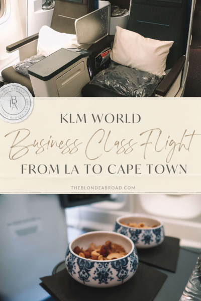 Klm World Business Class Flight From La To Cape Town The Blonde Abroad