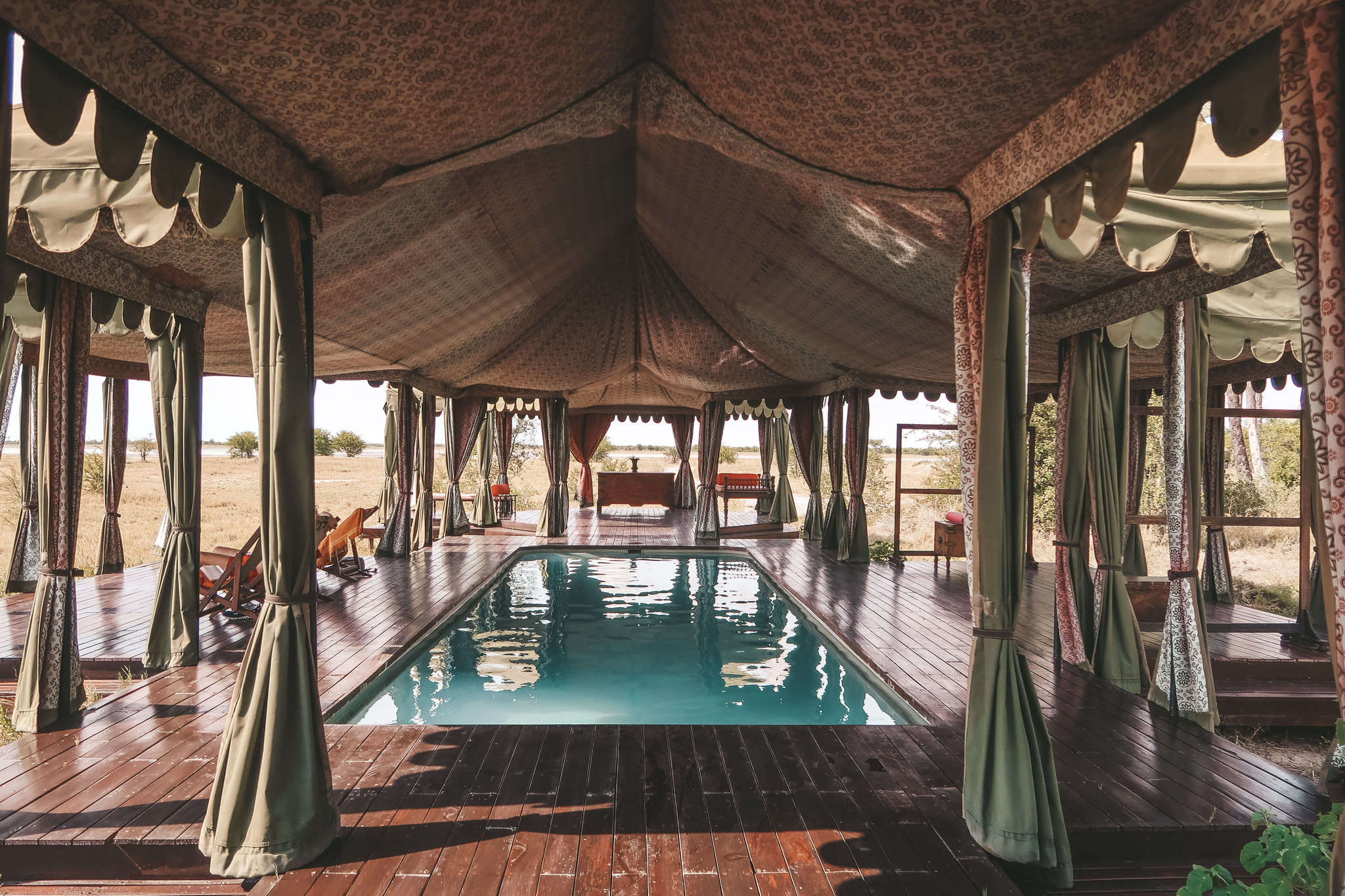 Pool in Jacks Camp in Botswana