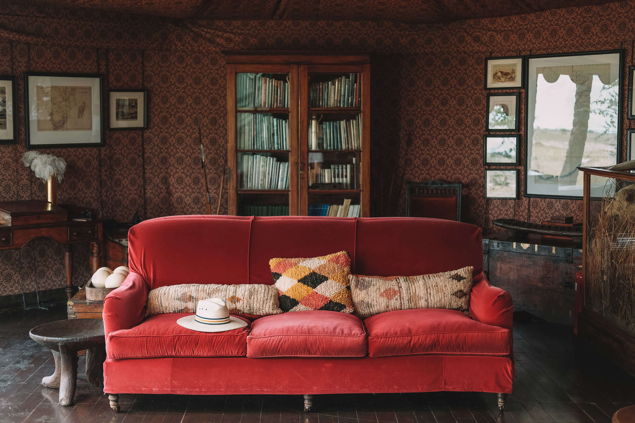 Sofa in Jacks Camp in Botswana