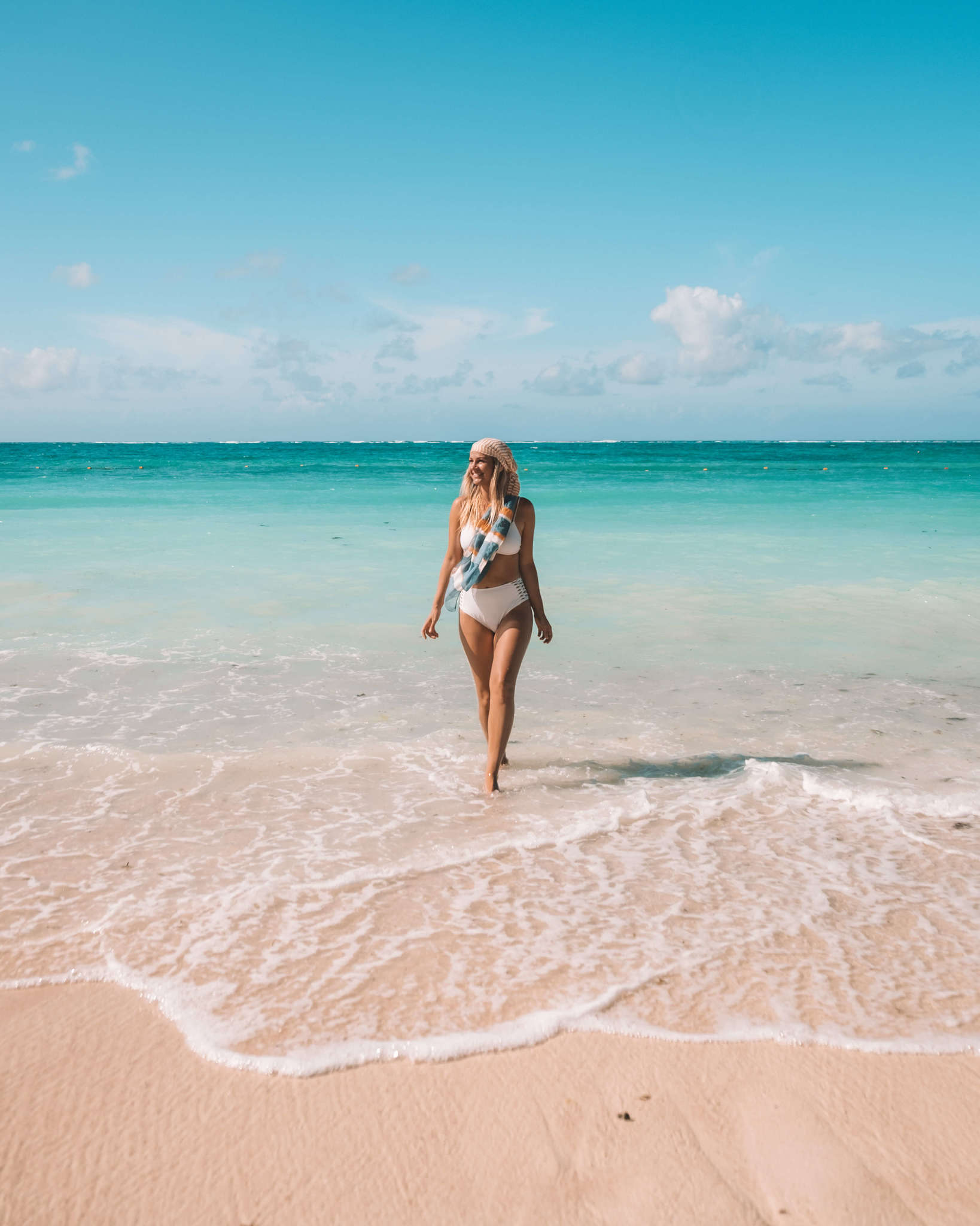 Blonde on Beach Constance Belle Mare