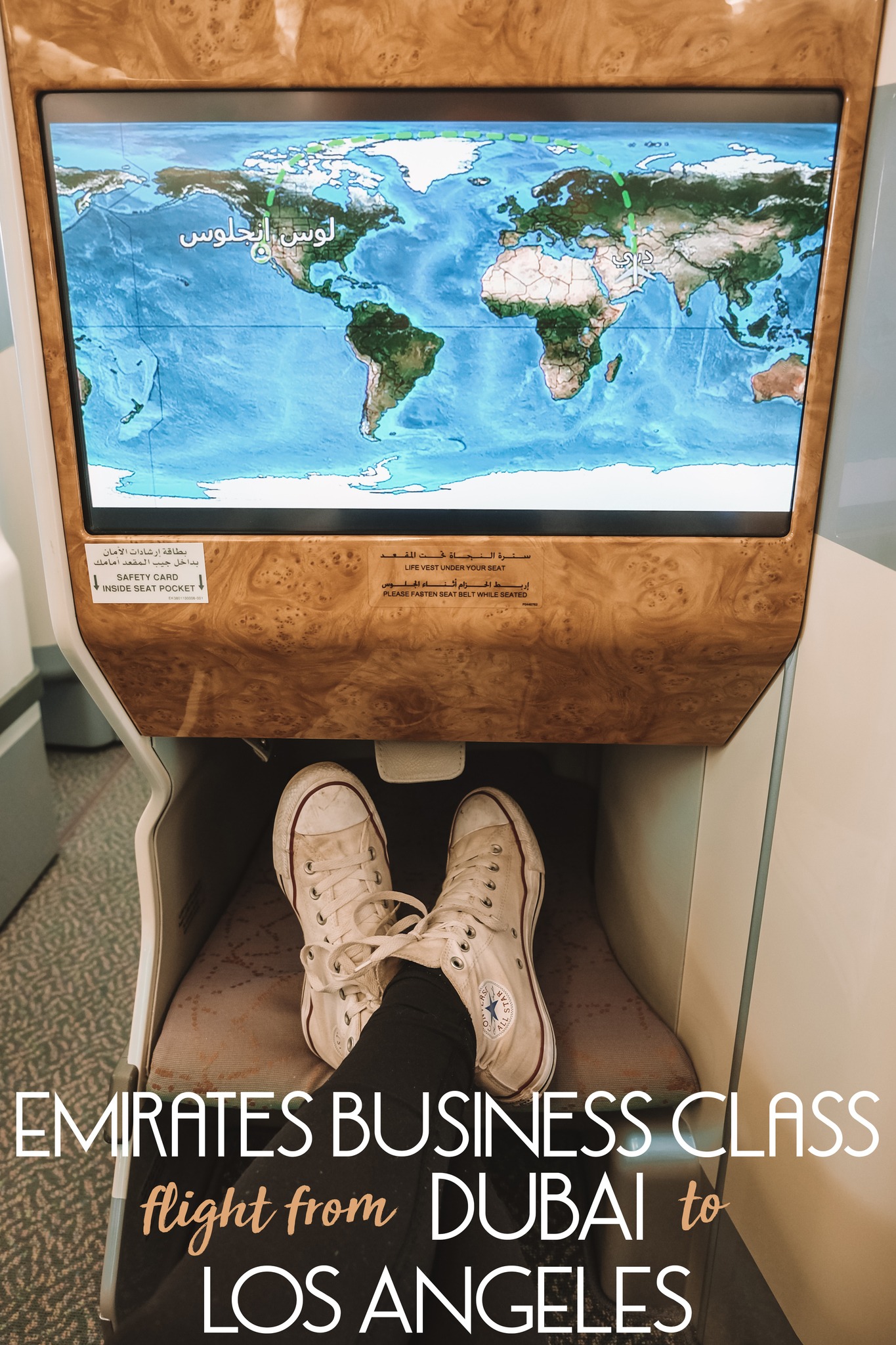 Emirates Business Class flyring from Dubai to Los Angeles