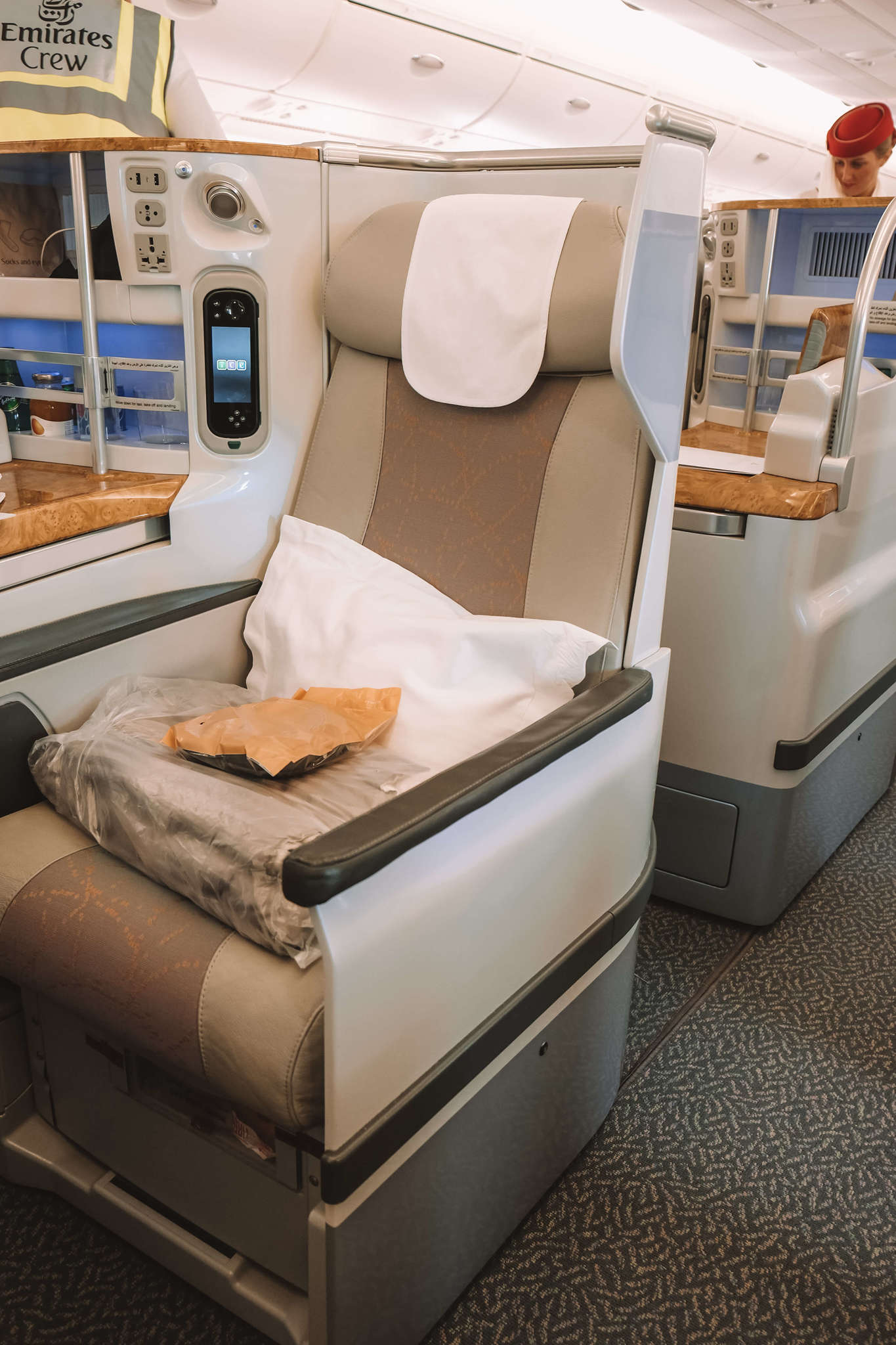 Seat on Emirates Business Class
