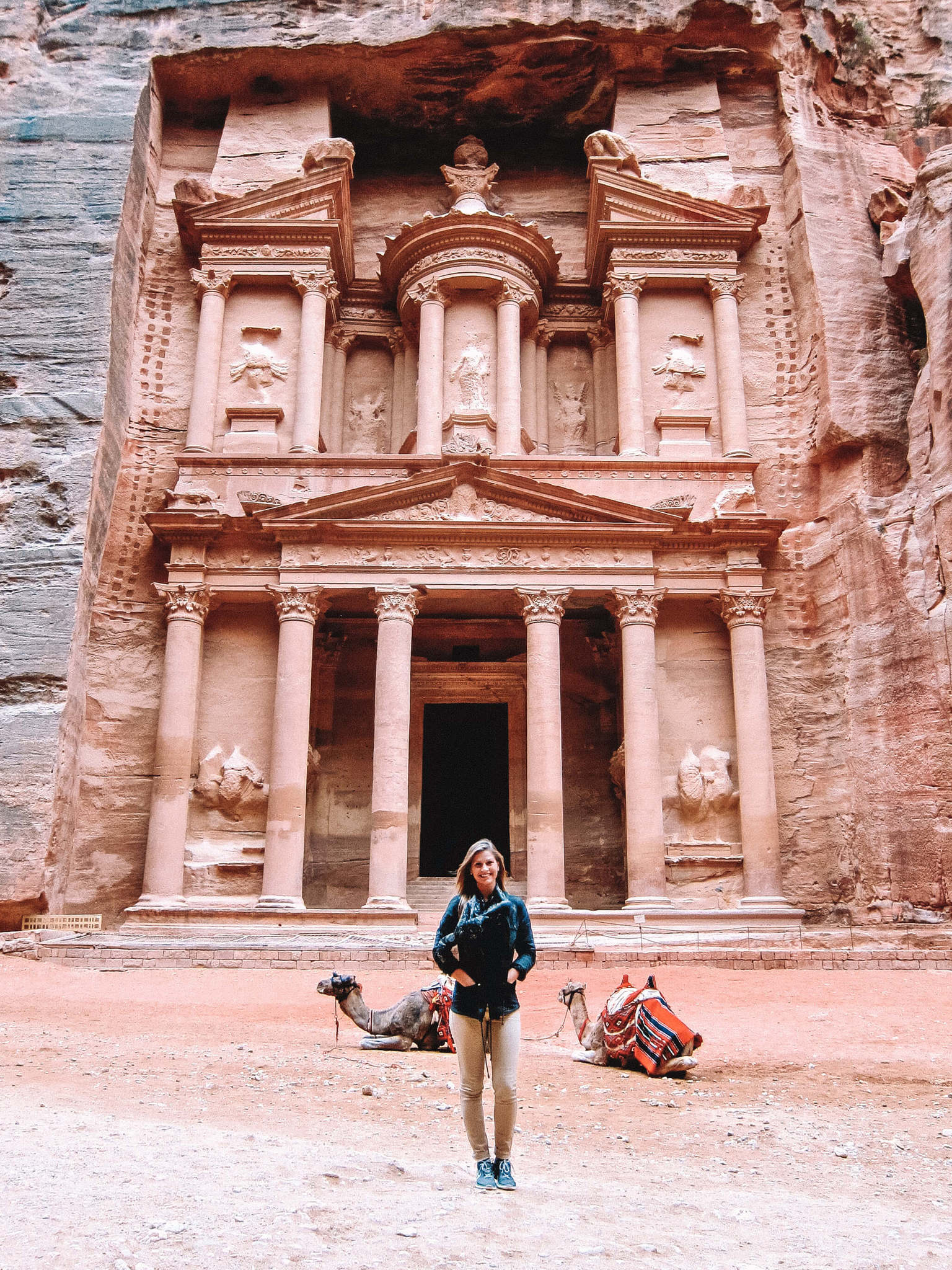 Blonde at Petra, Jordan